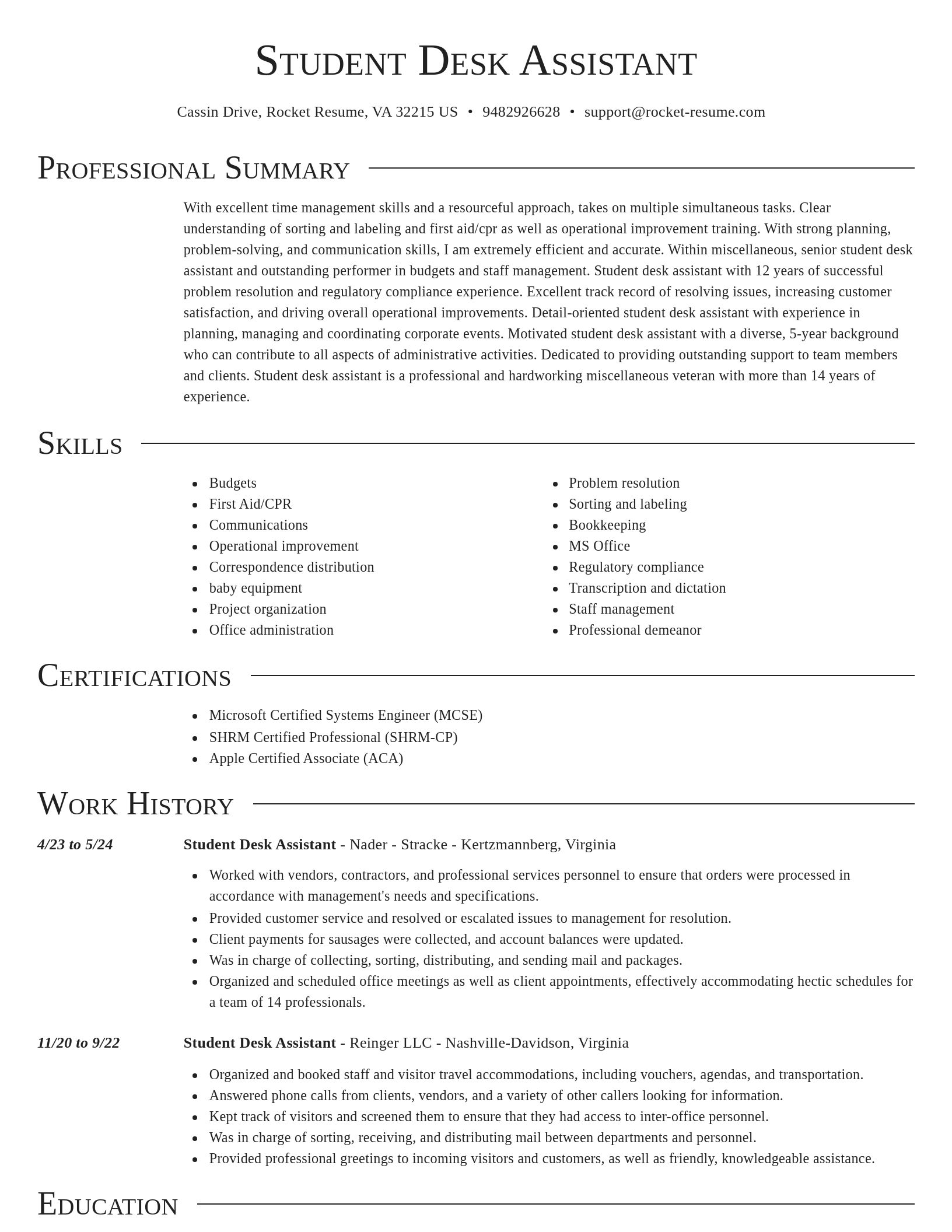 Director resume template
