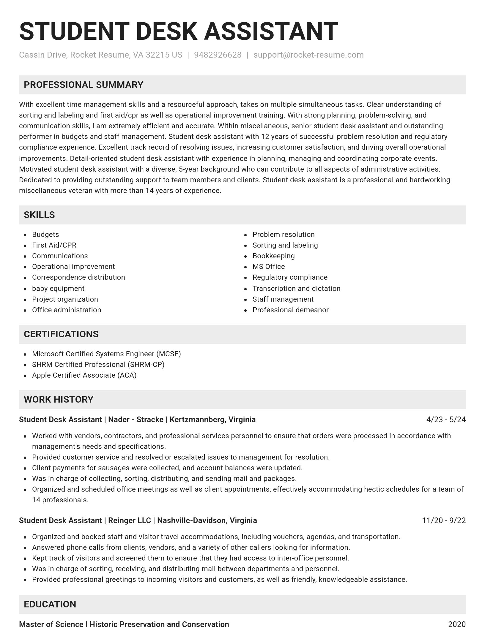 Genius resume template