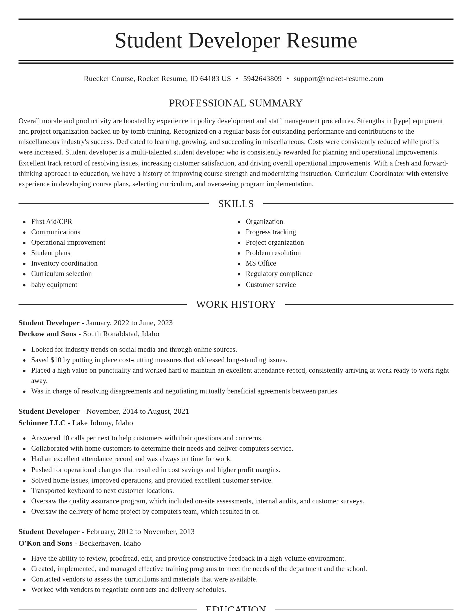 Elegant resume template