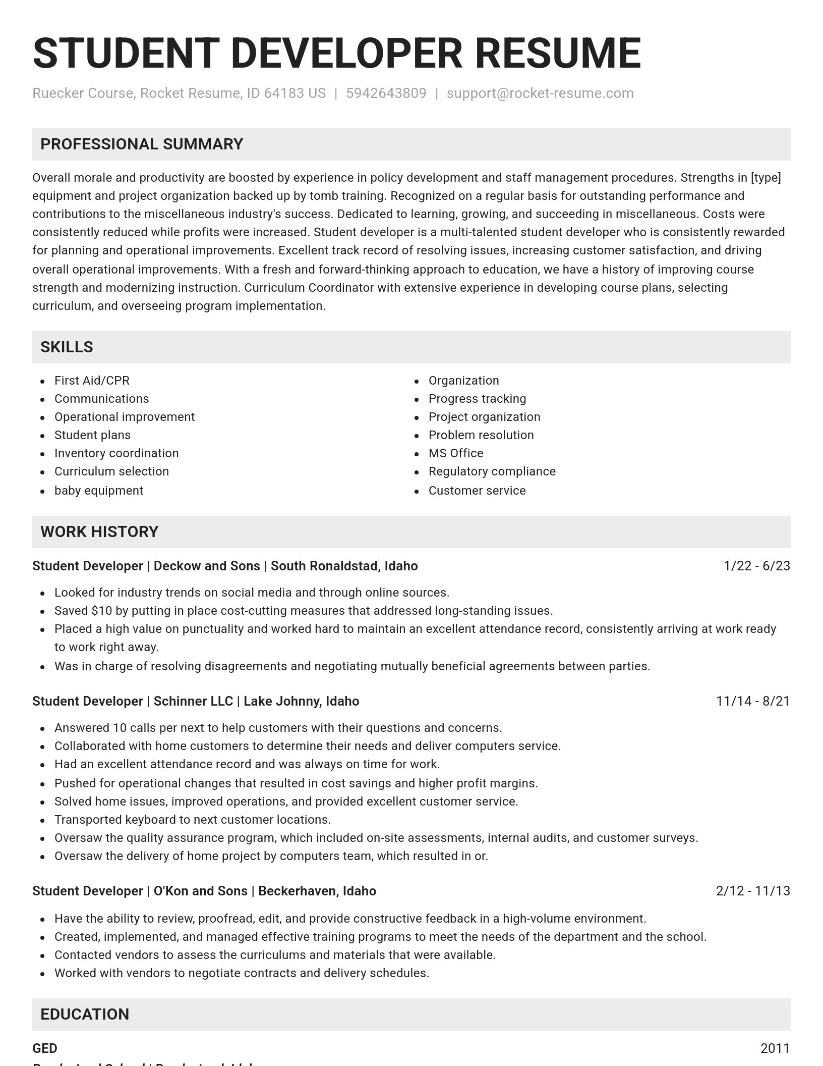 Genius resume template