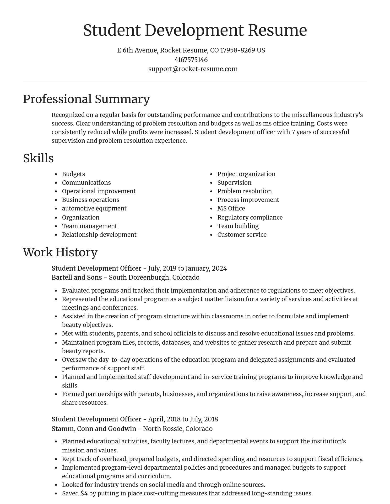 Focal Point resume template