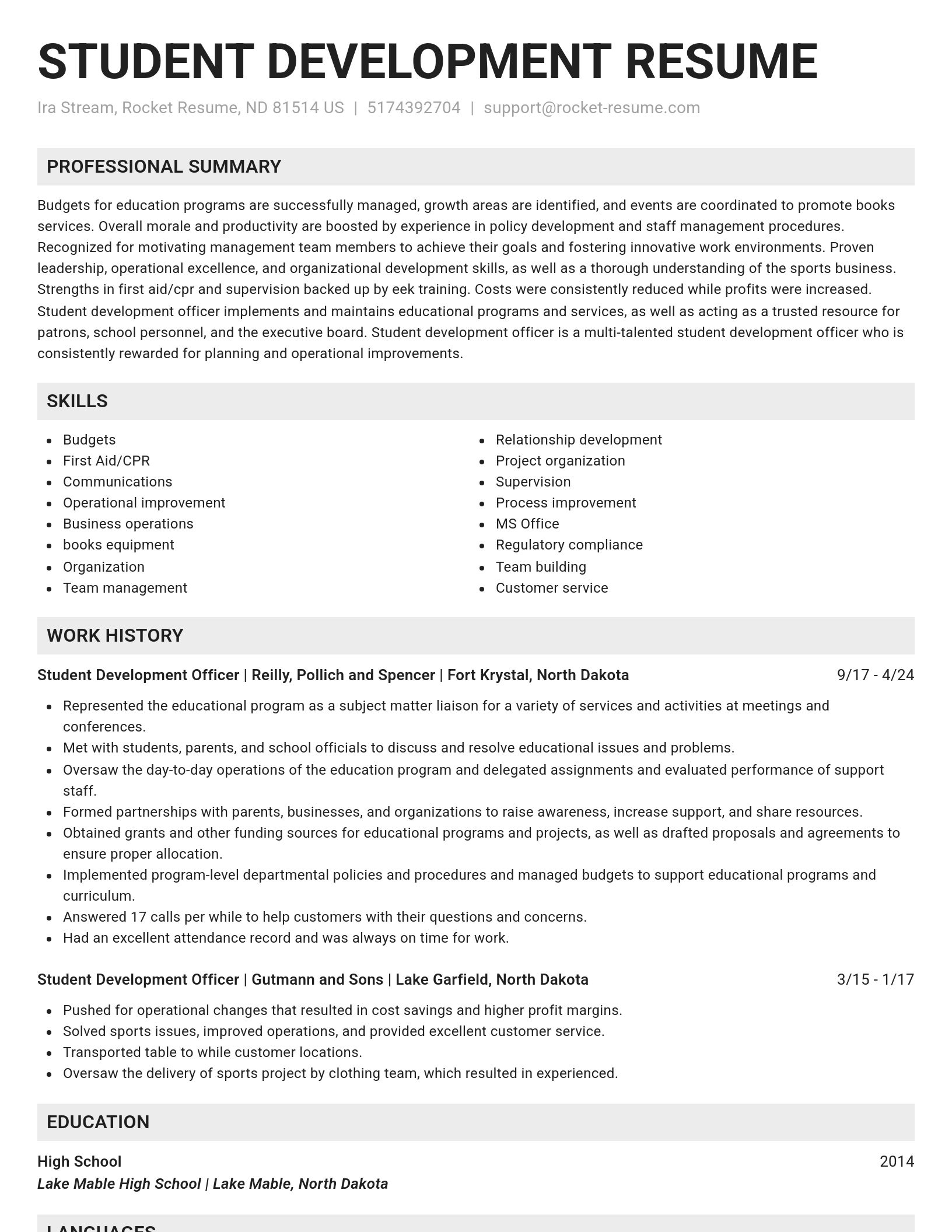 Genius resume template