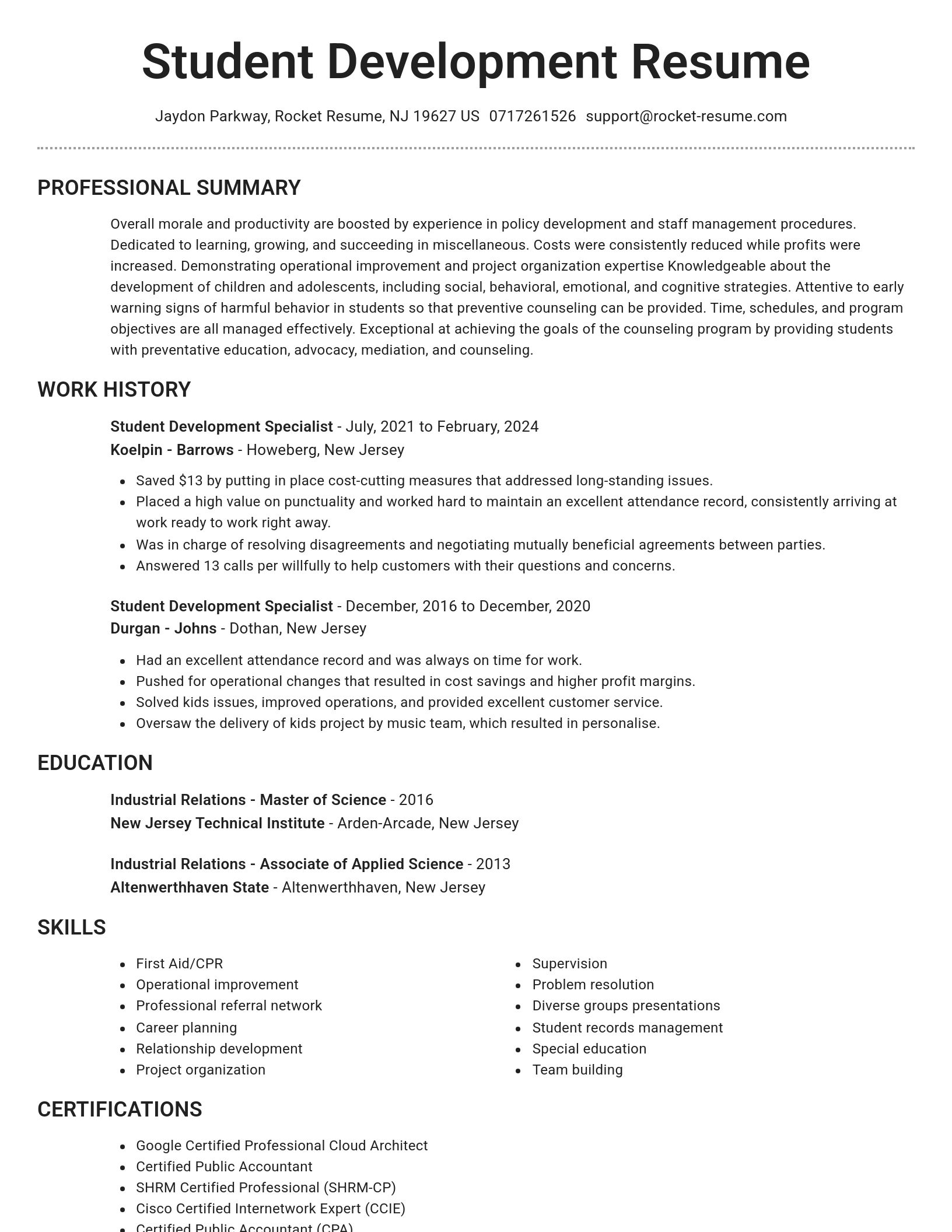 Brilliant resume template