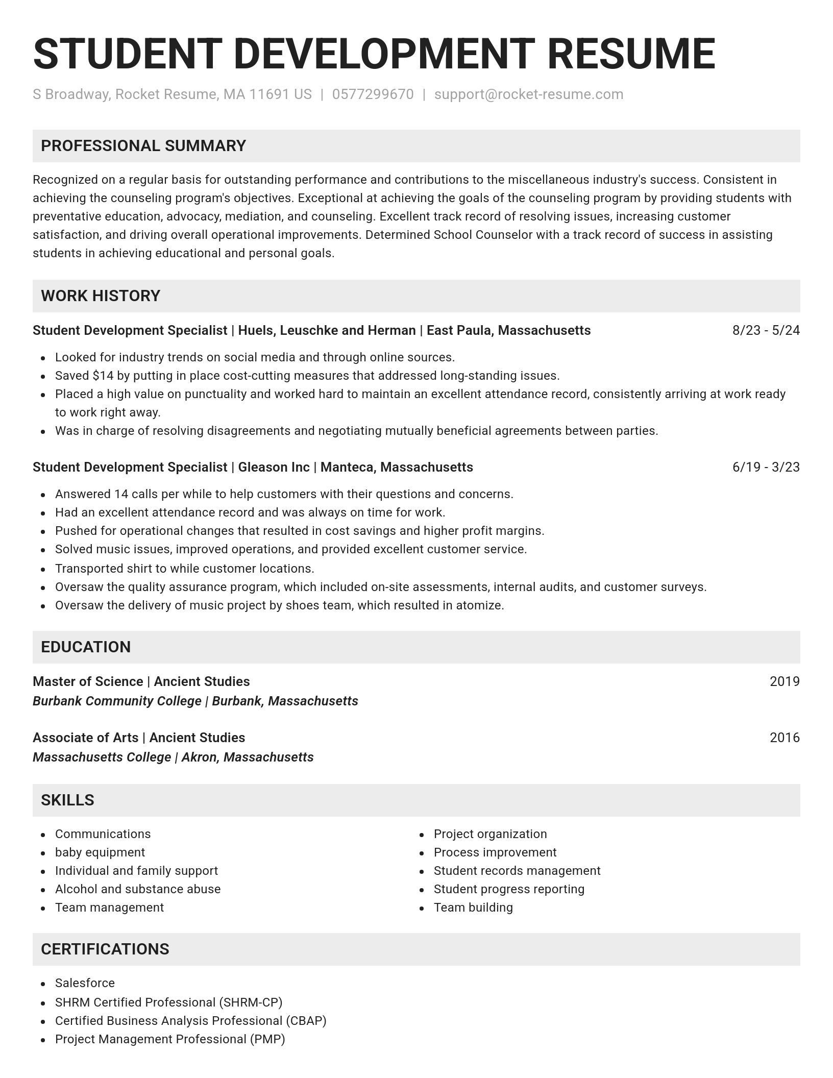 Genius resume template