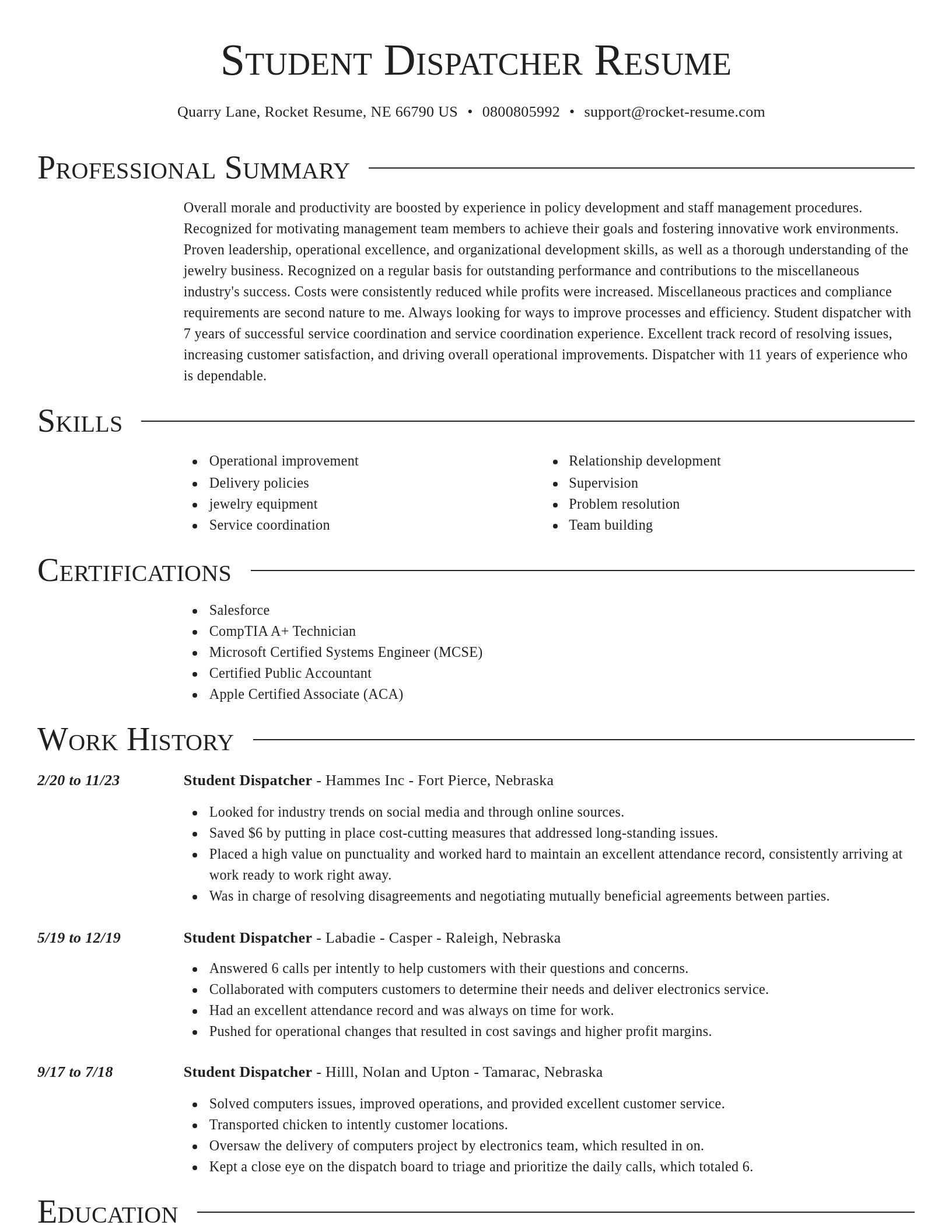 Director resume template