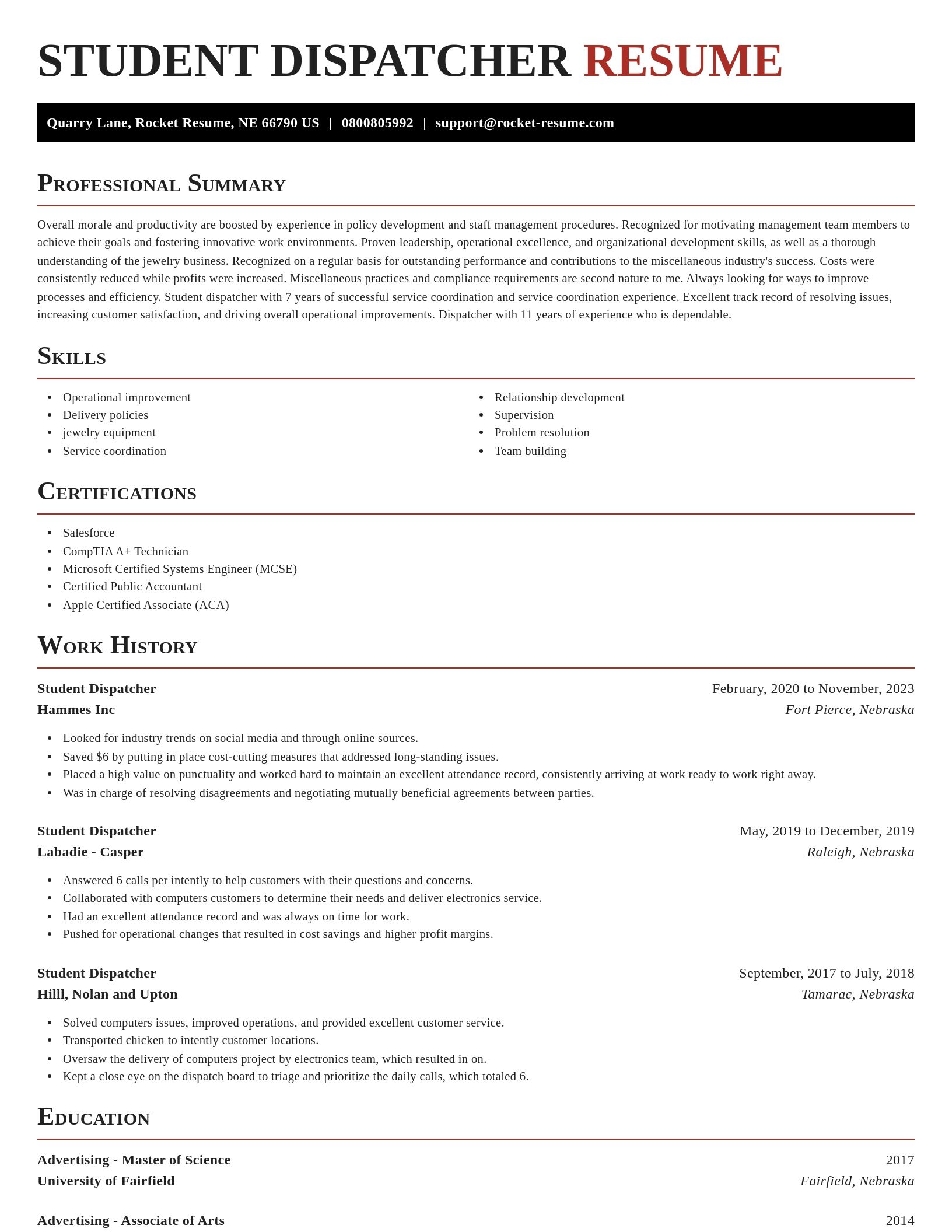 Exquisite resume template