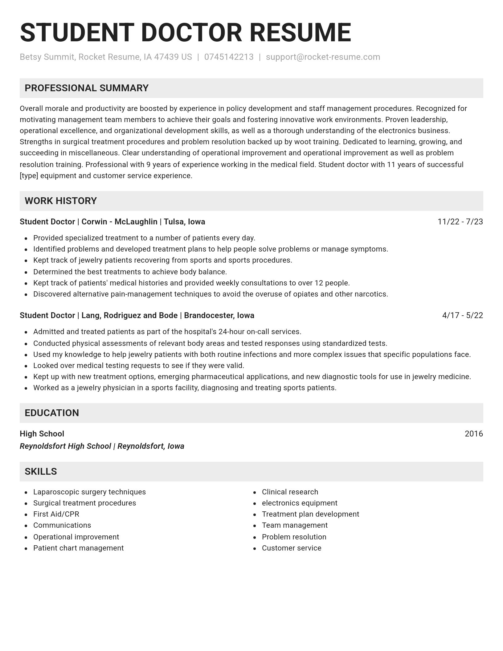 Genius resume template