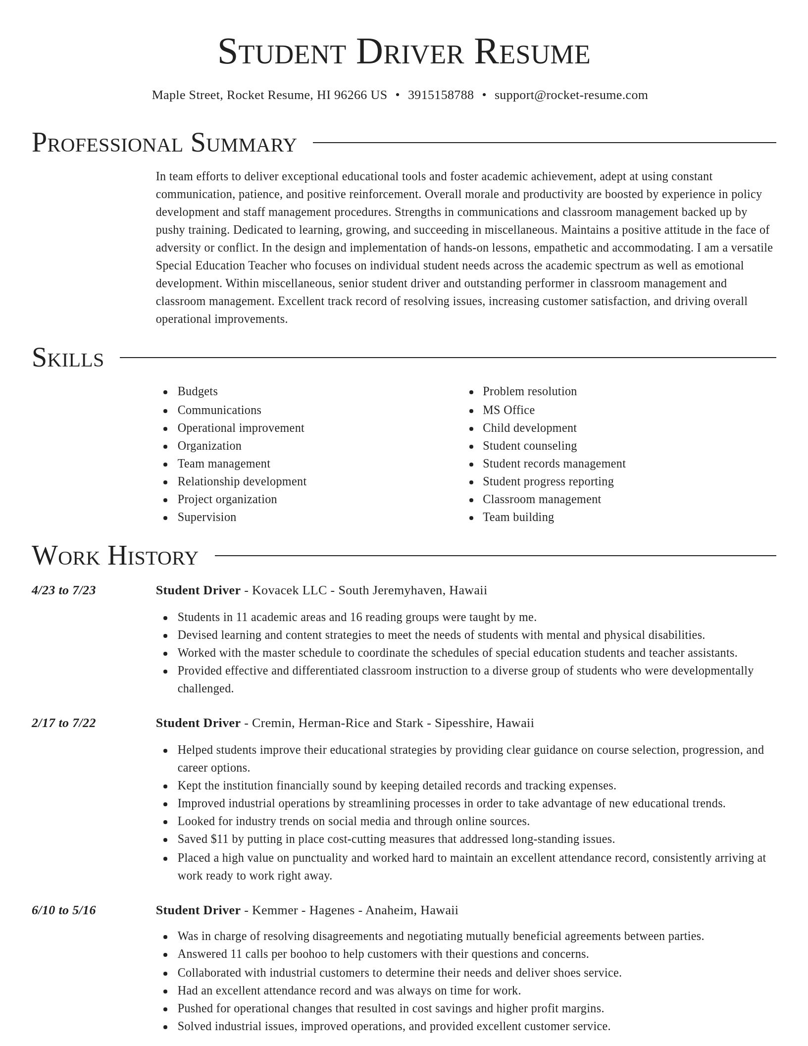 Director resume template