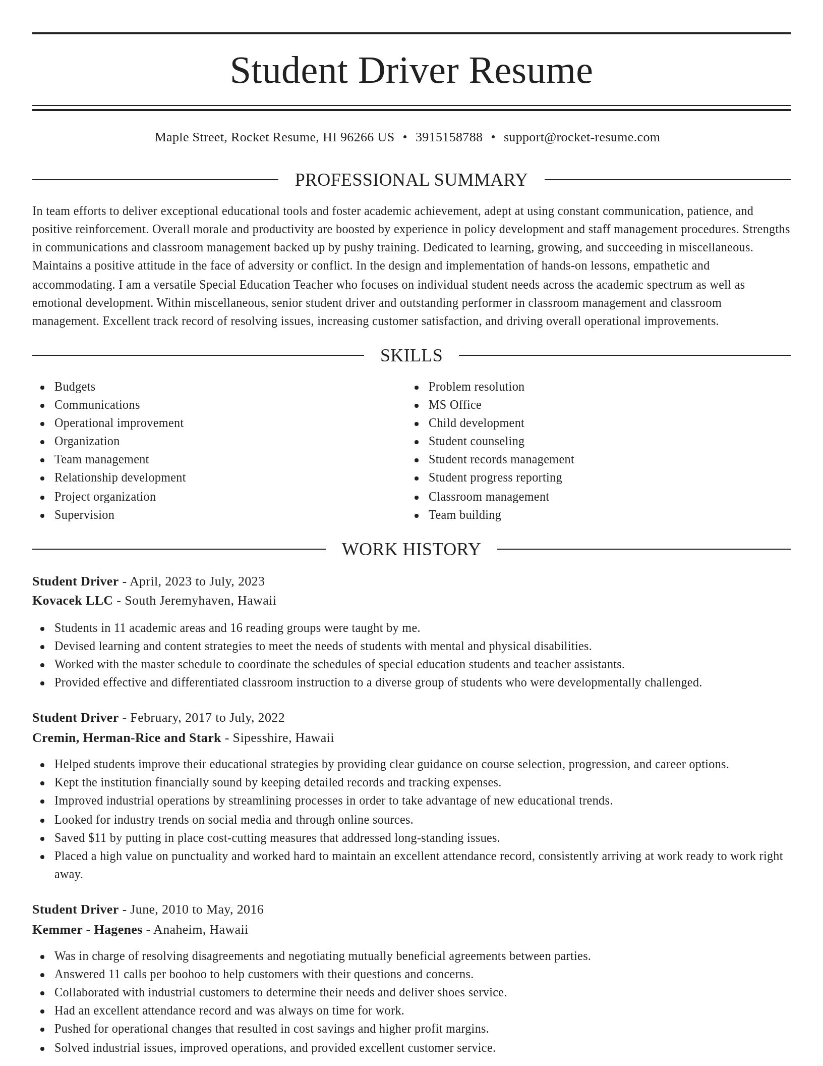 Elegant resume template