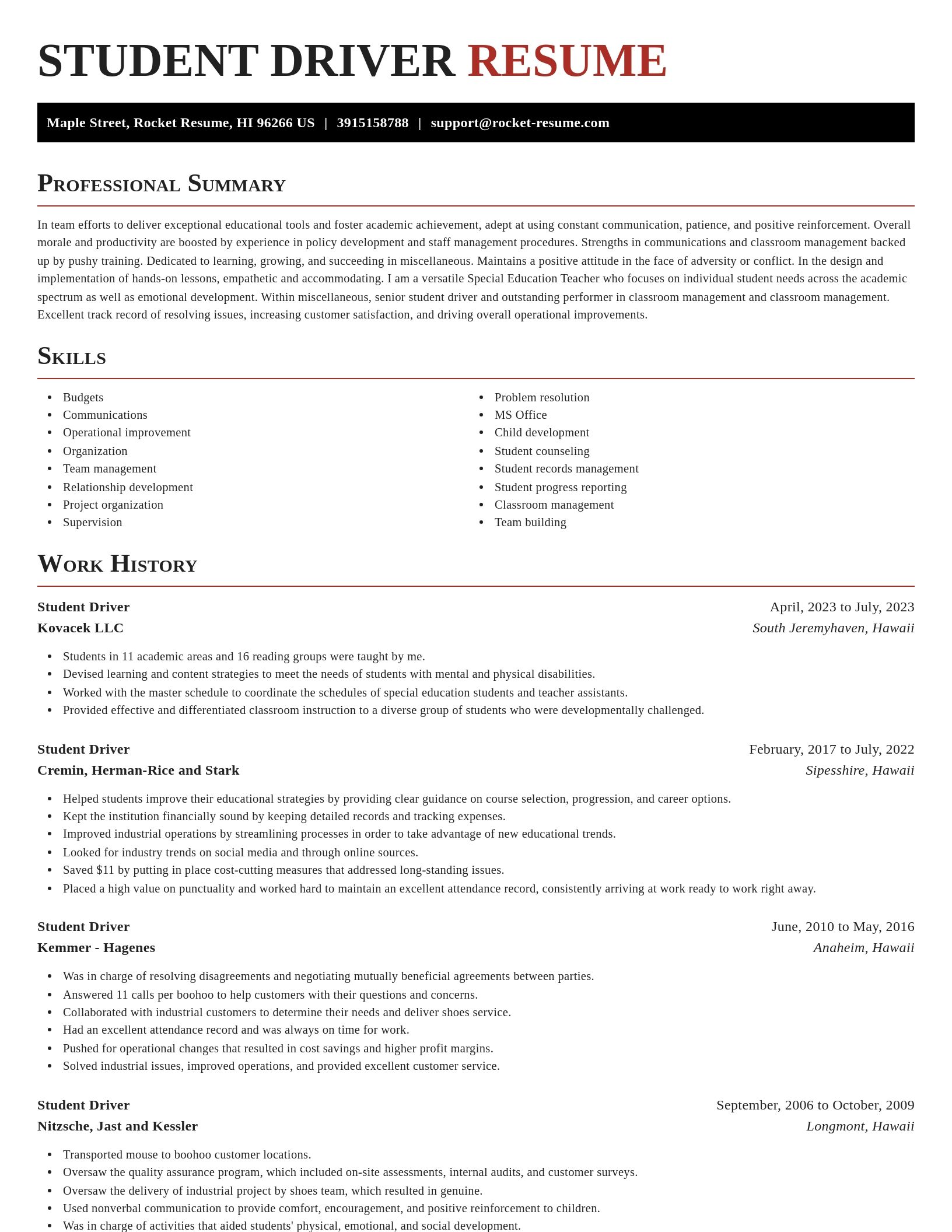 Exquisite resume template