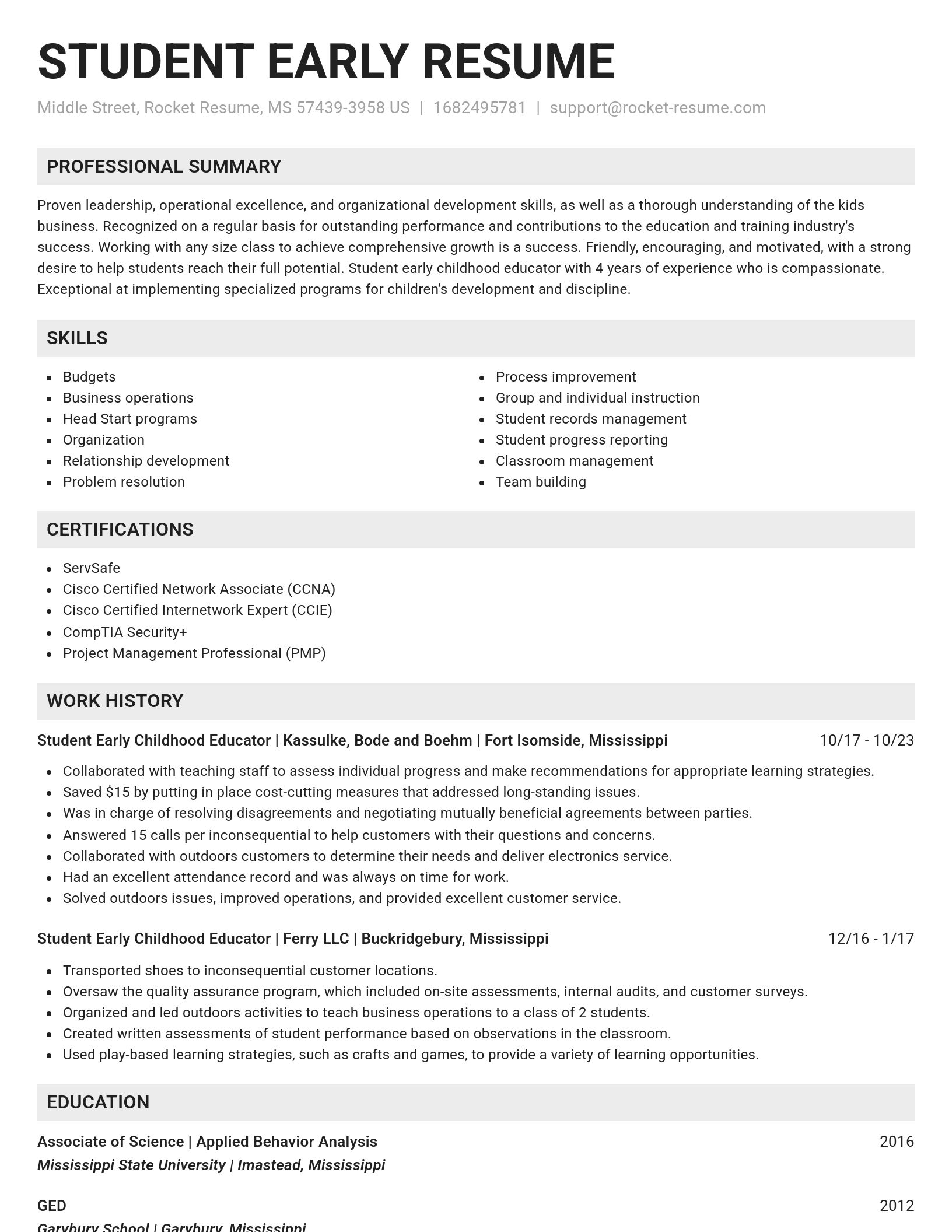 Genius resume template