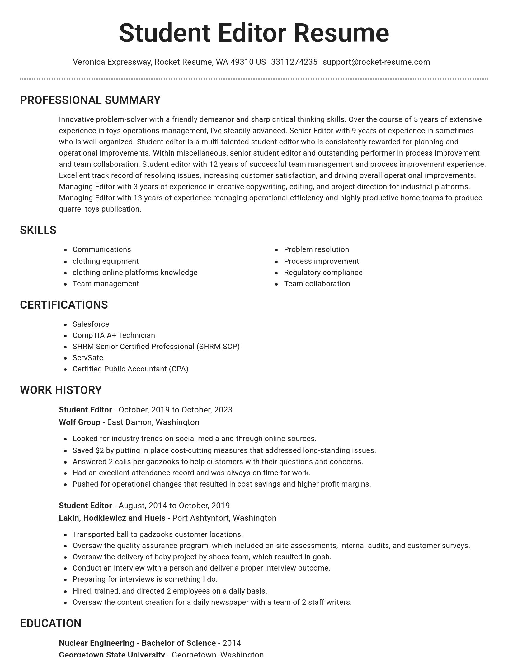 Brilliant resume template
