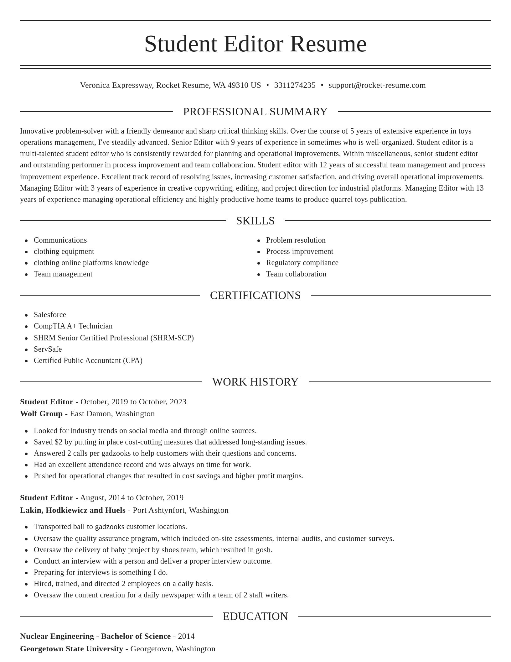 Elegant resume template