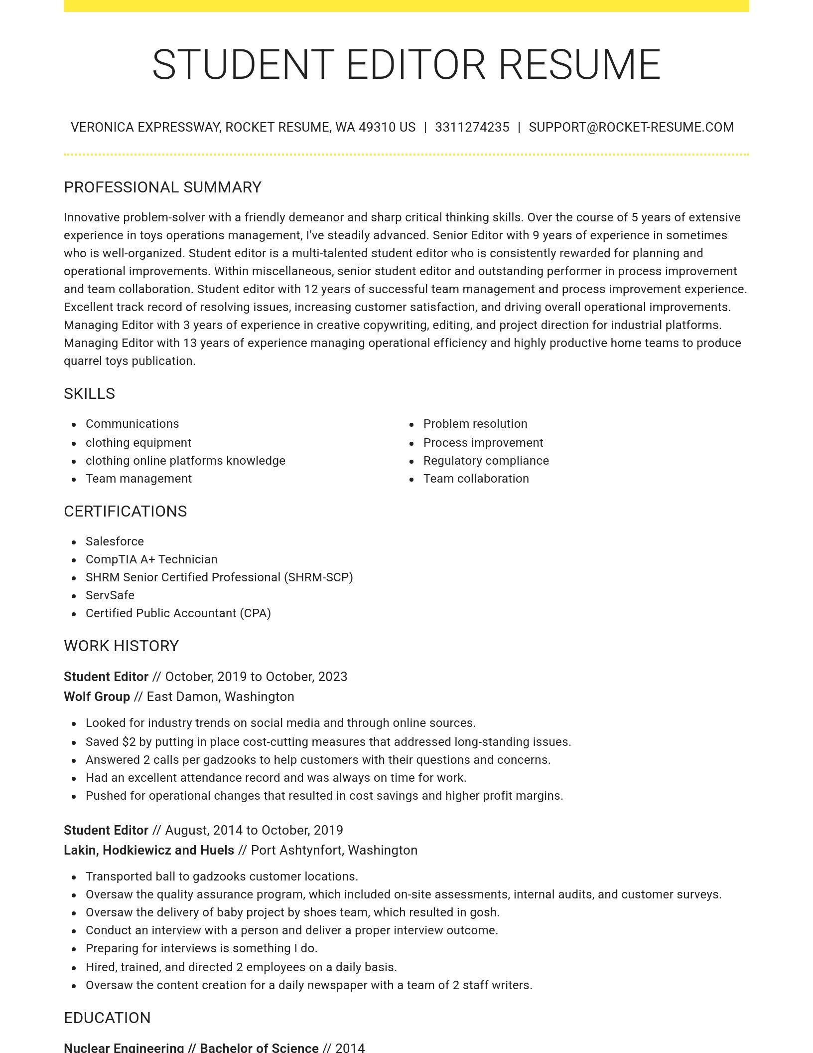 Grand resume template
