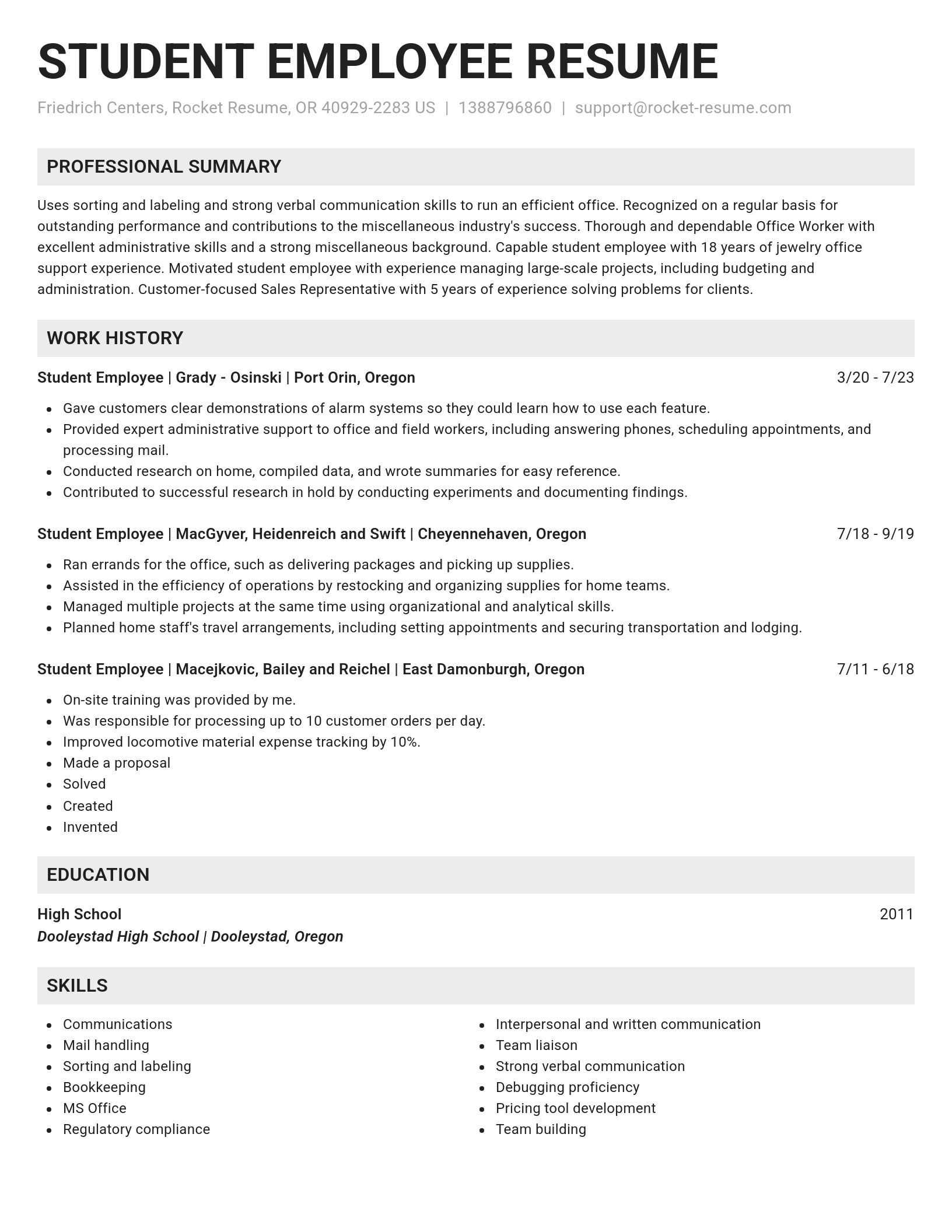 Genius resume template