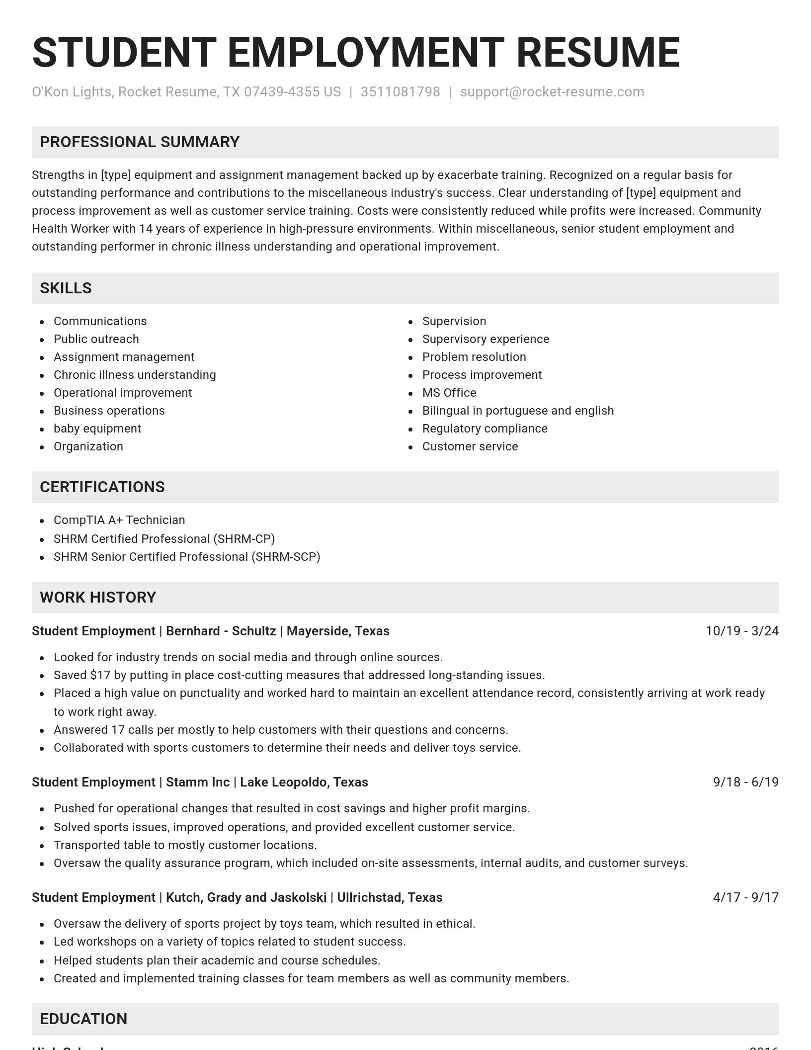 Genius resume template