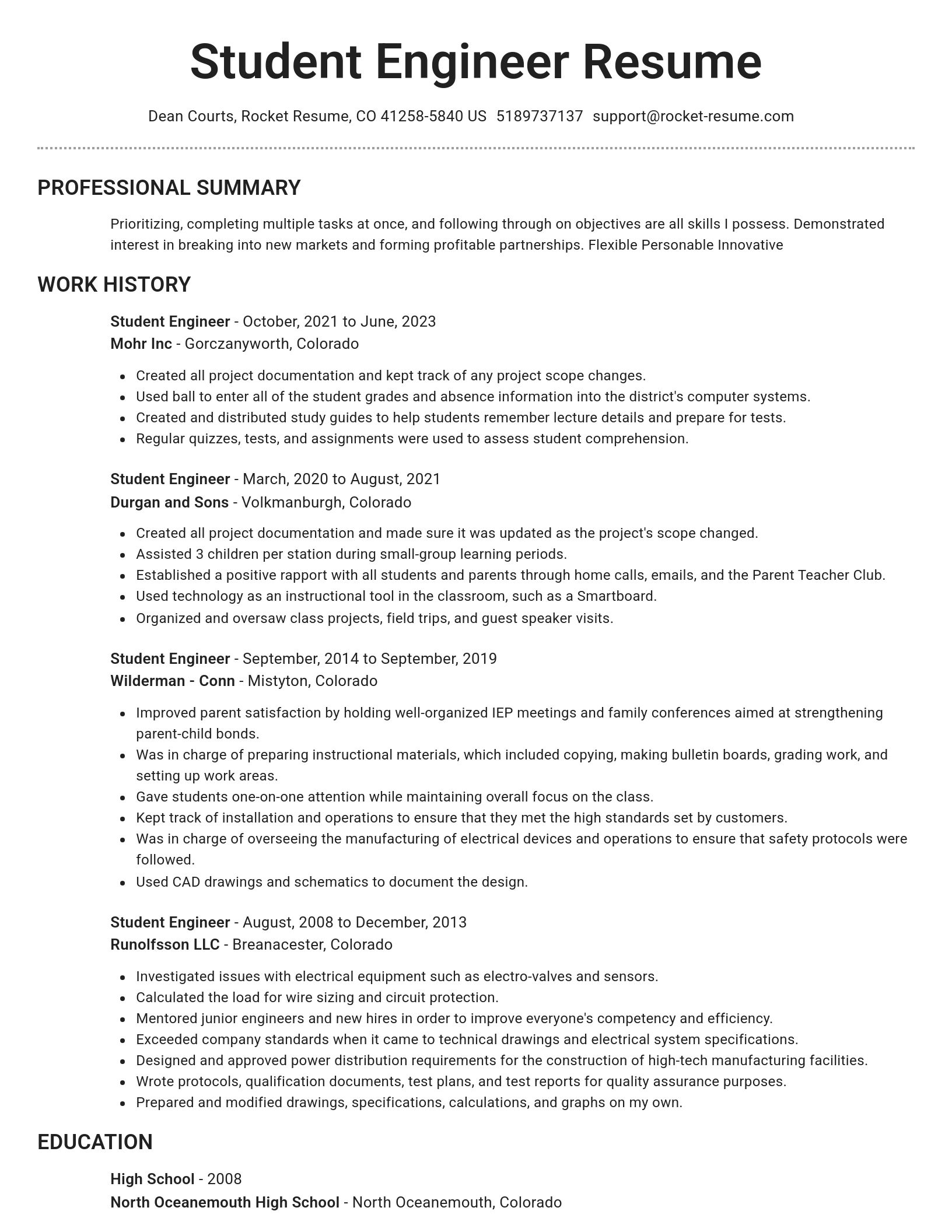Brilliant resume template