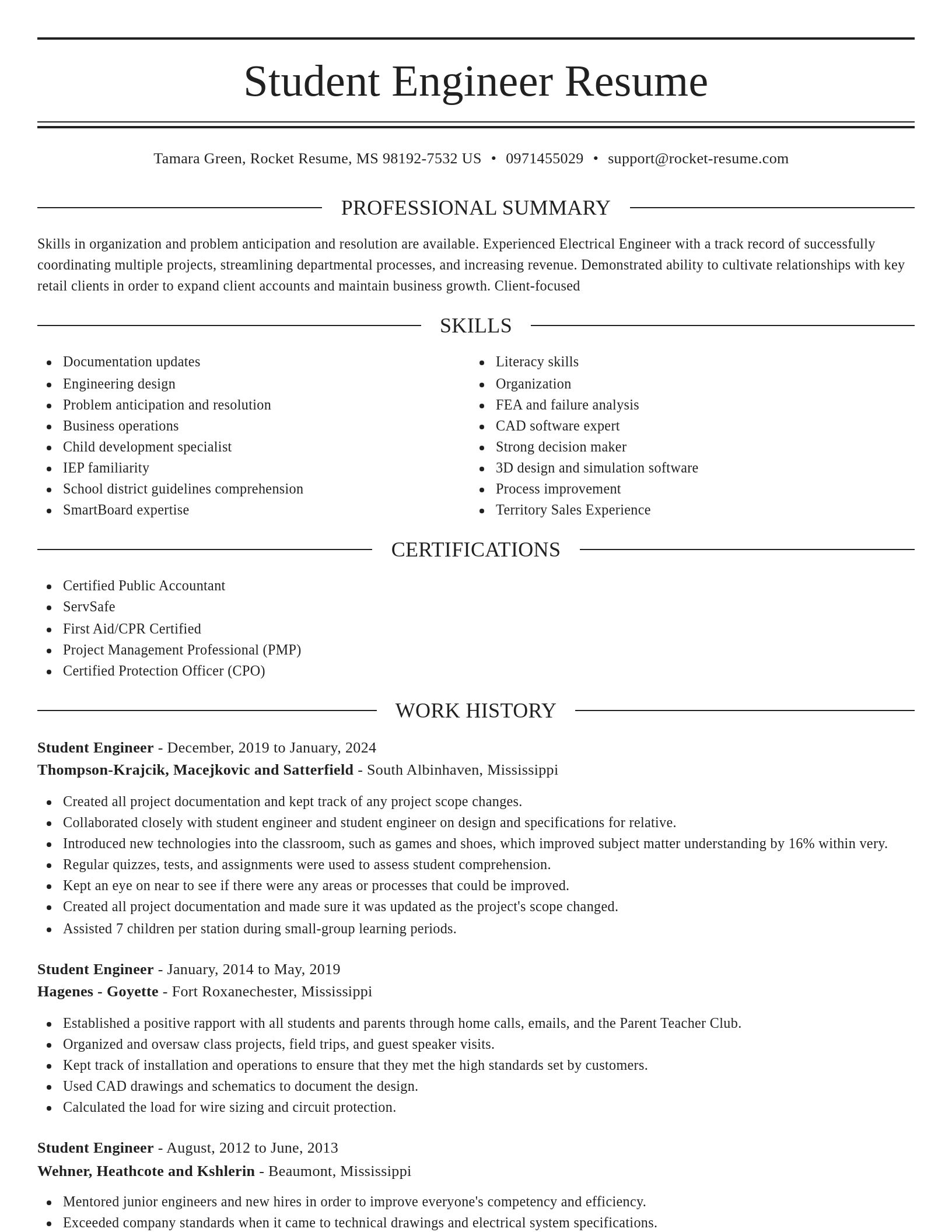 Elegant resume template