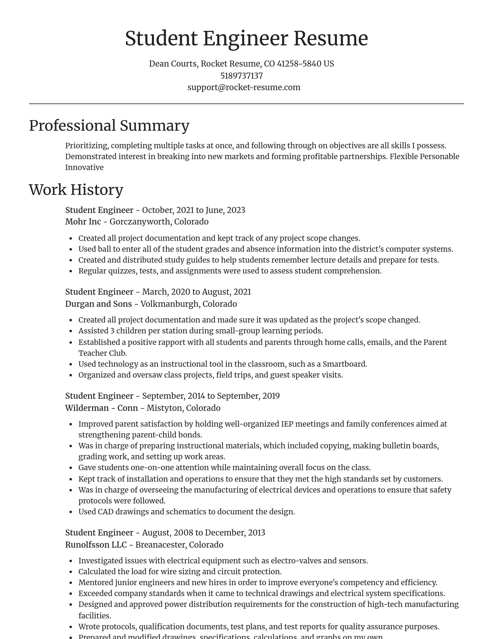 Focal Point resume template