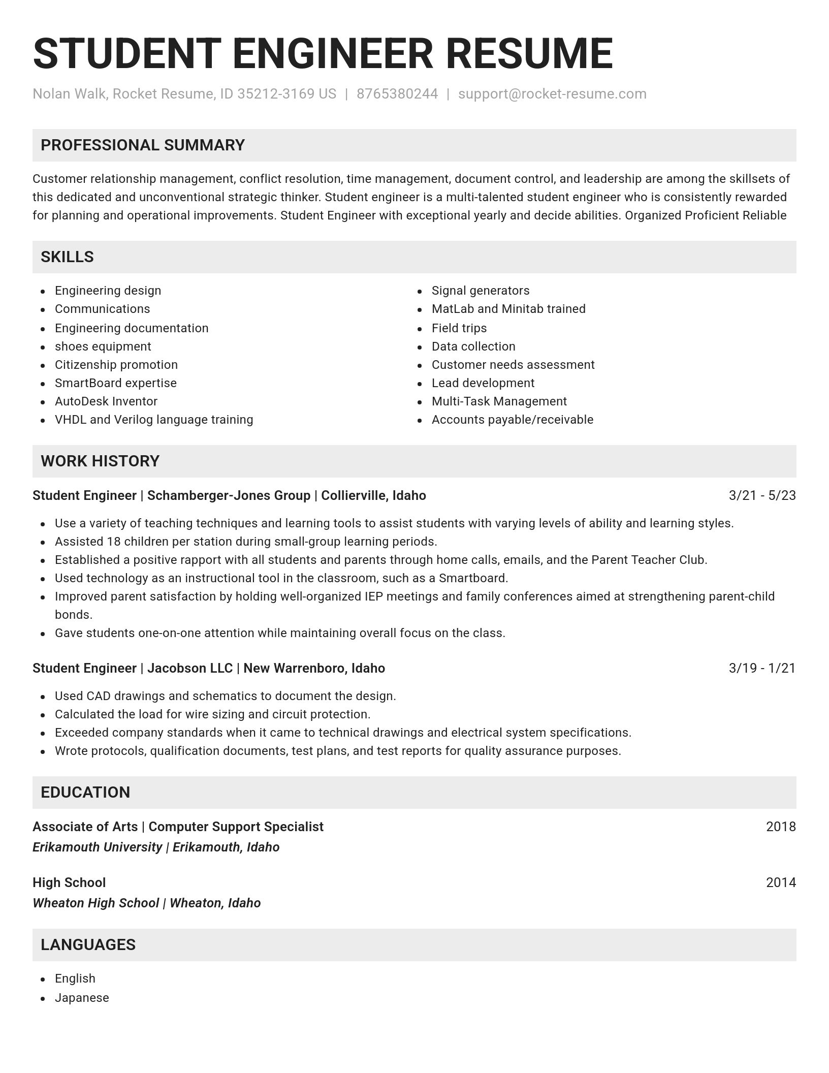 Genius resume template