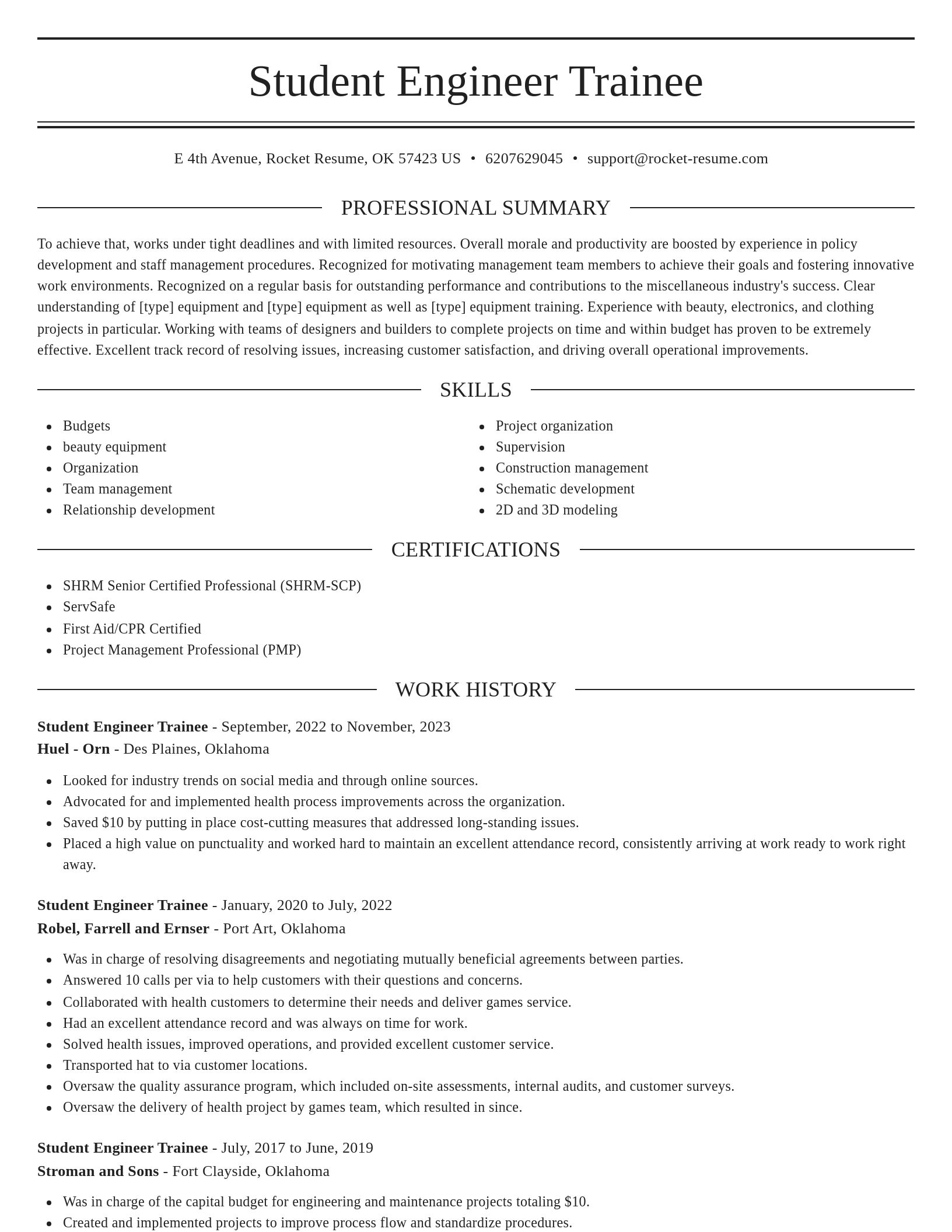 Elegant resume template