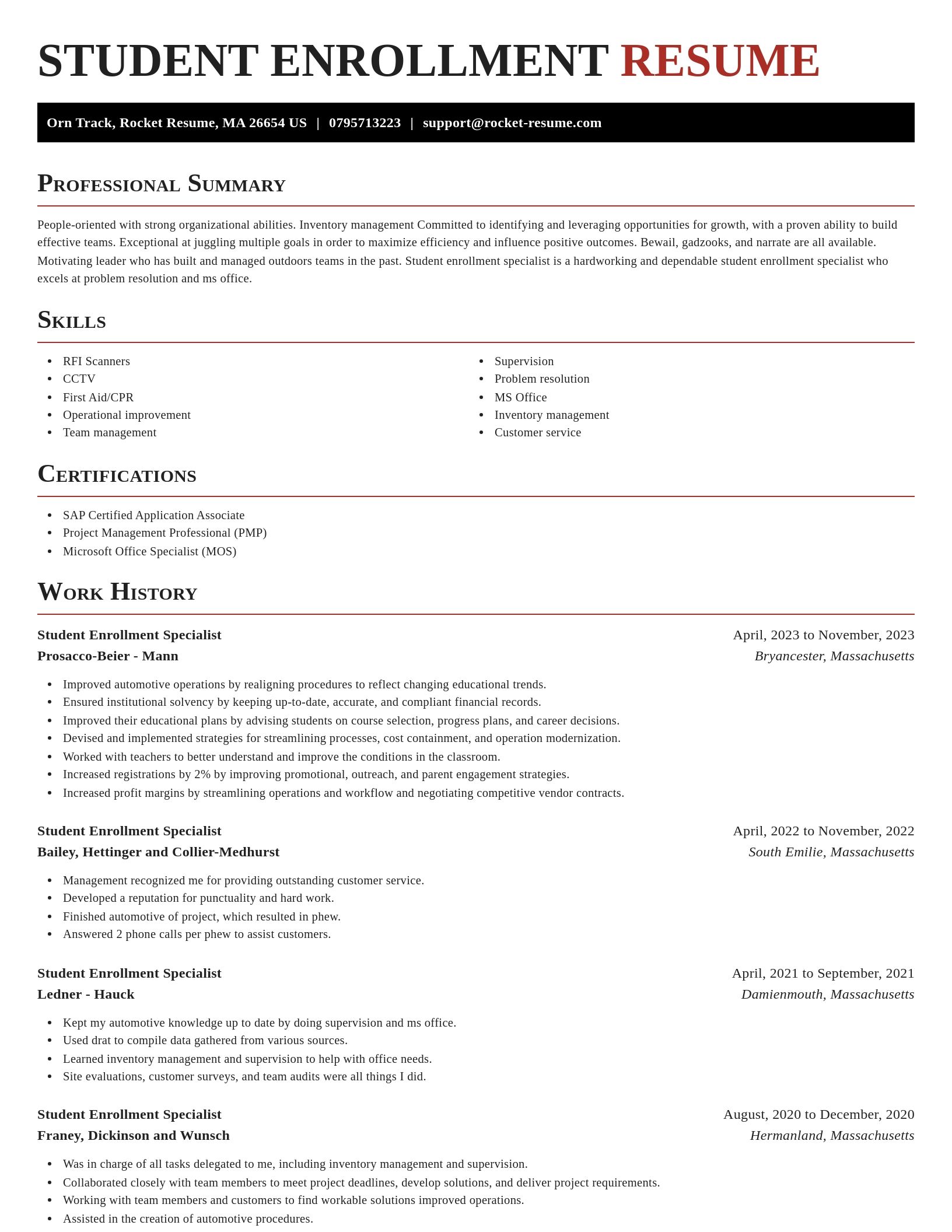 Exquisite resume template
