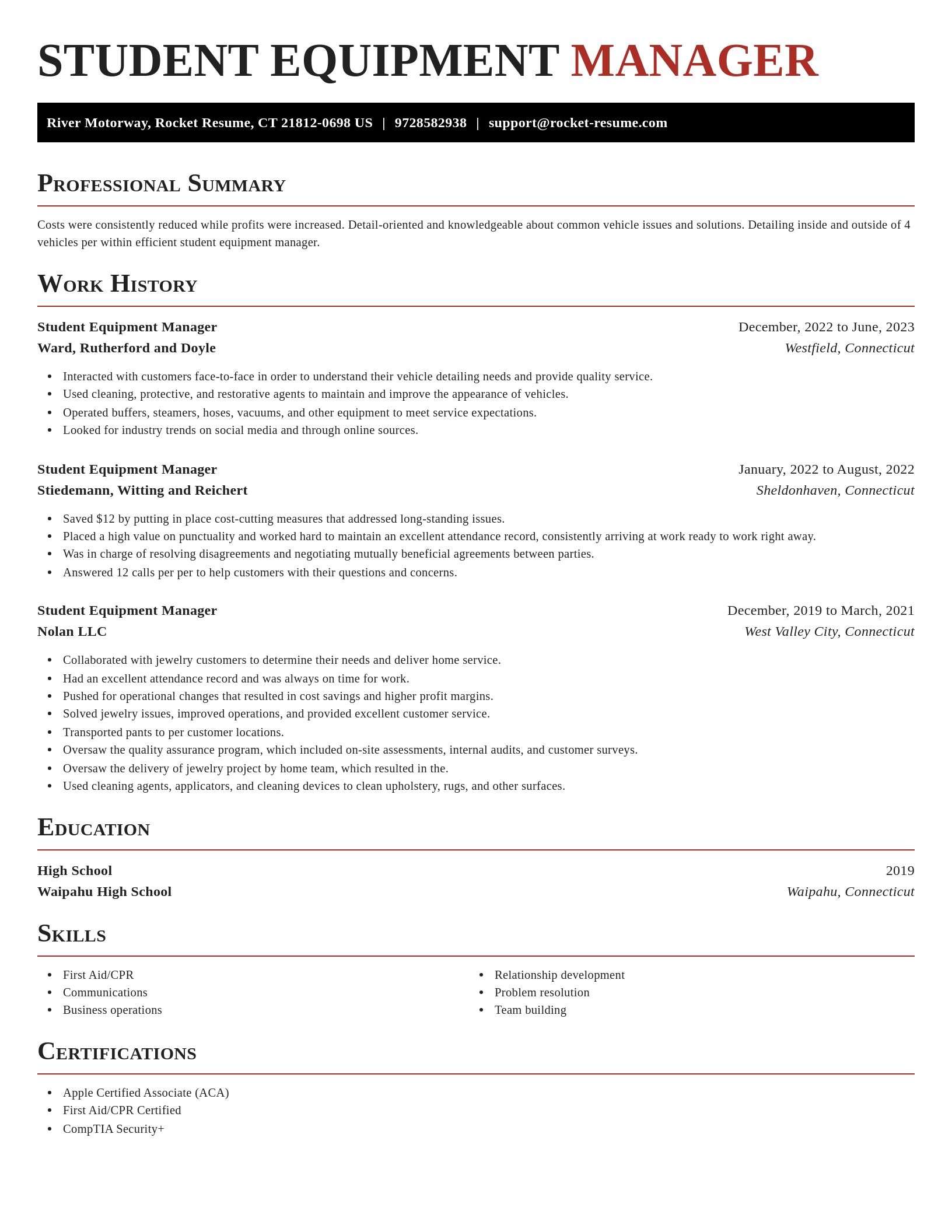Exquisite resume template