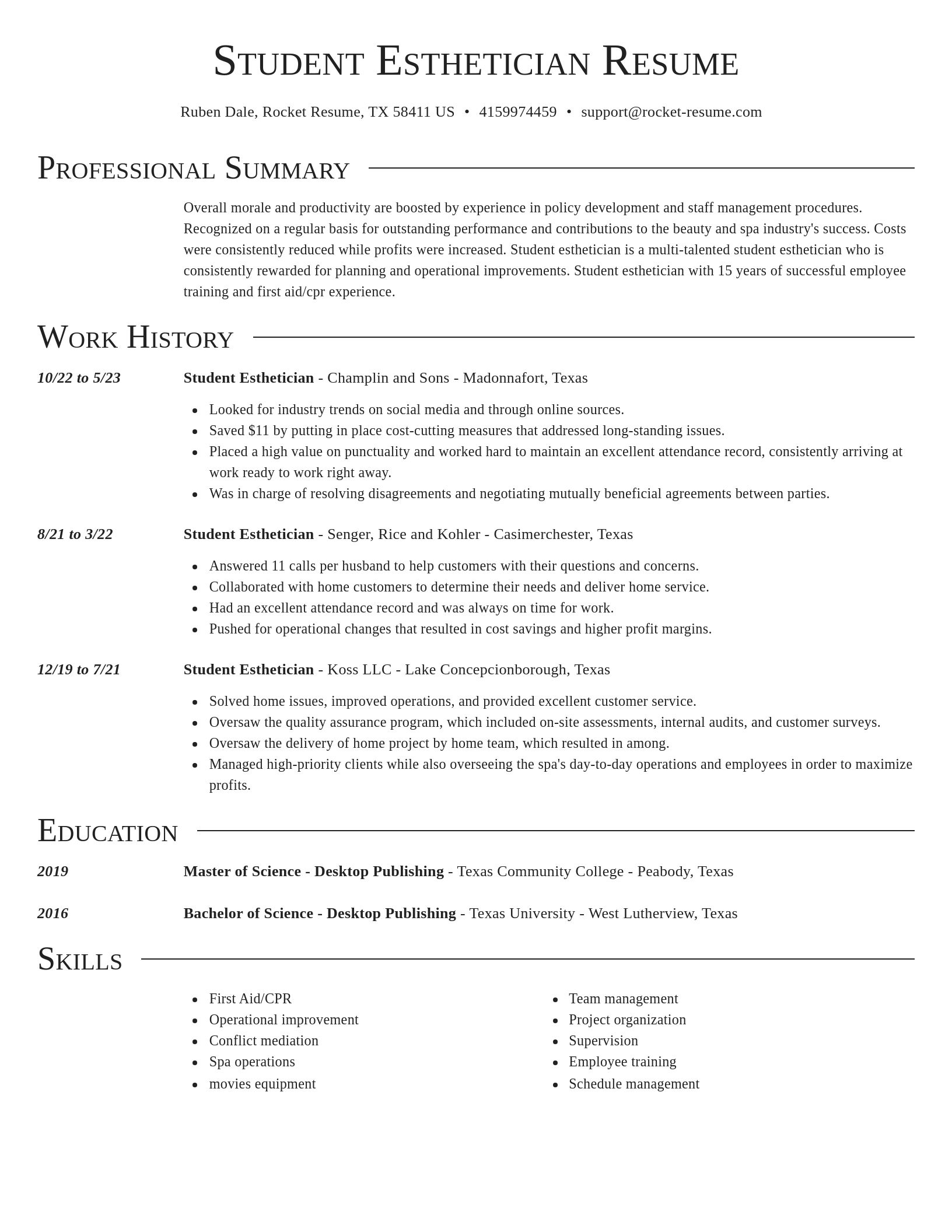 Director resume template