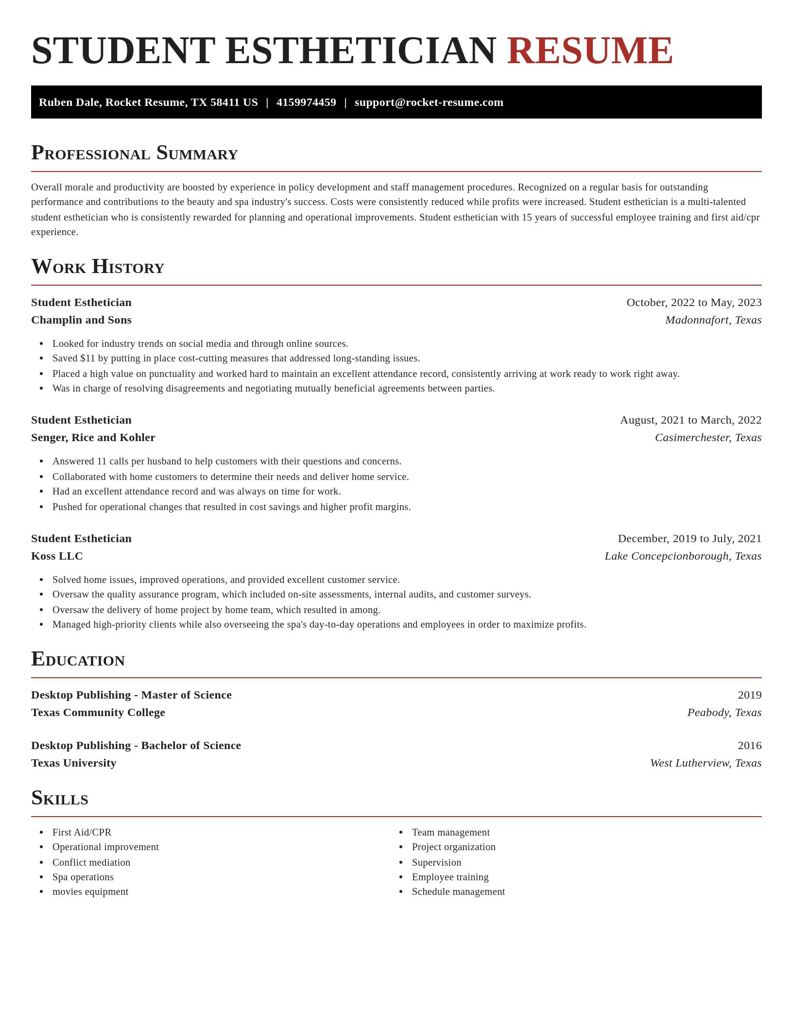 Exquisite resume template