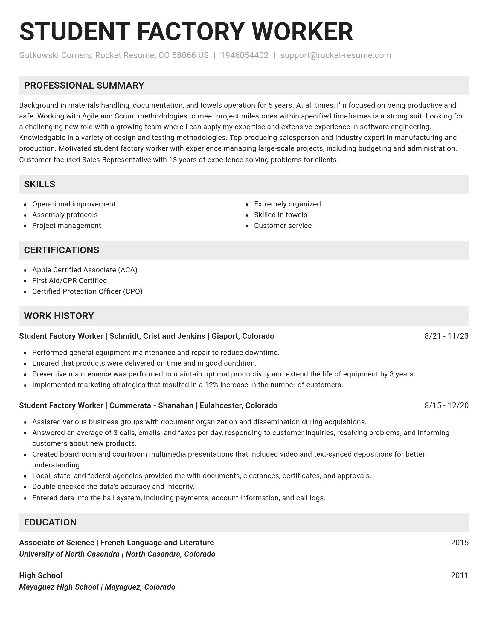 Genius resume template