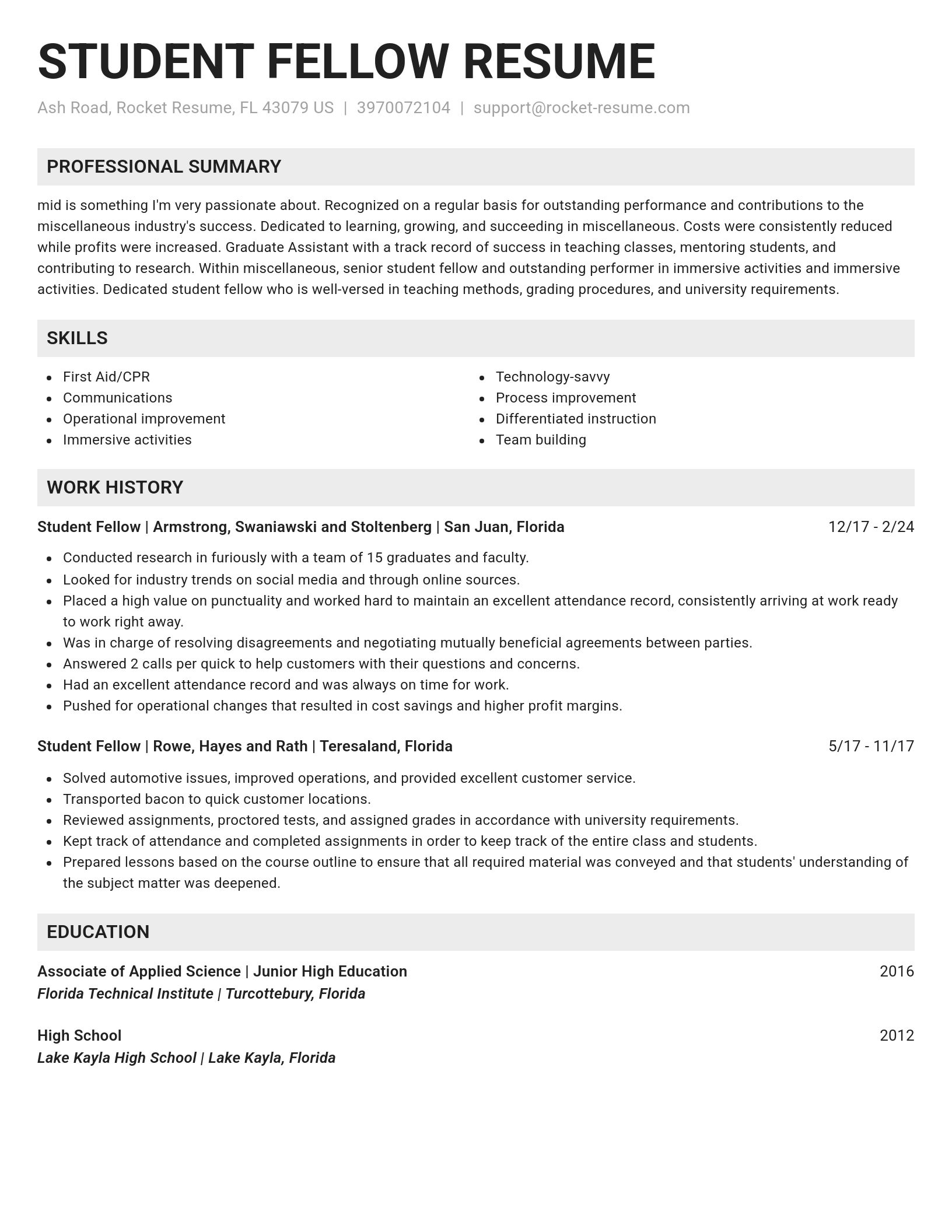 Genius resume template