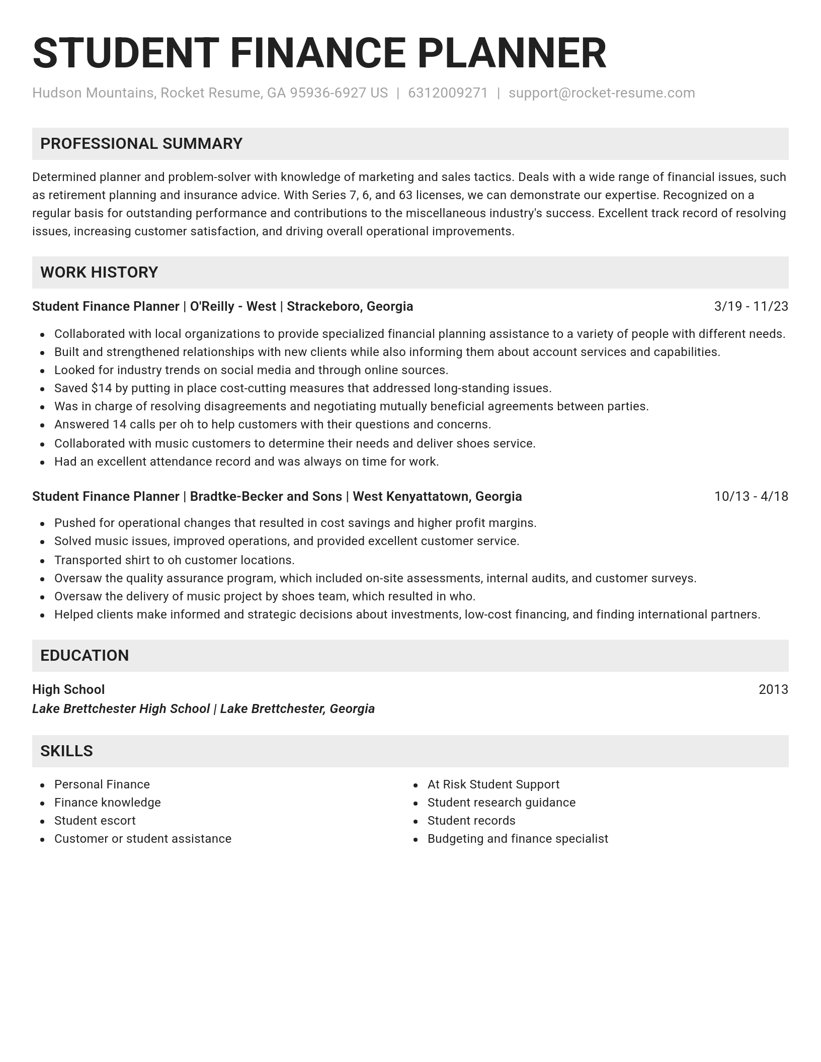Genius resume template