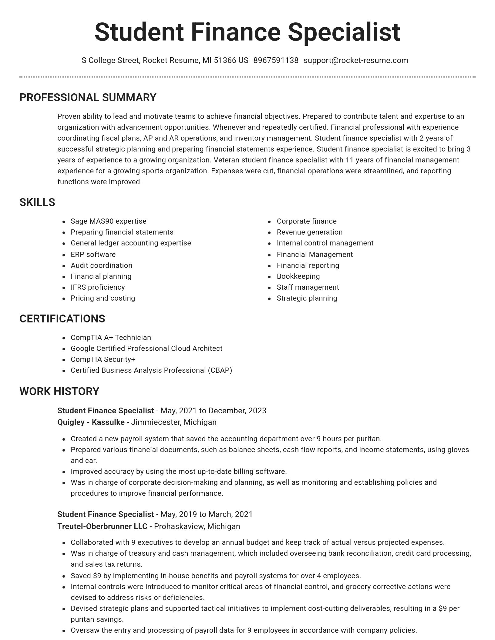 Brilliant resume template
