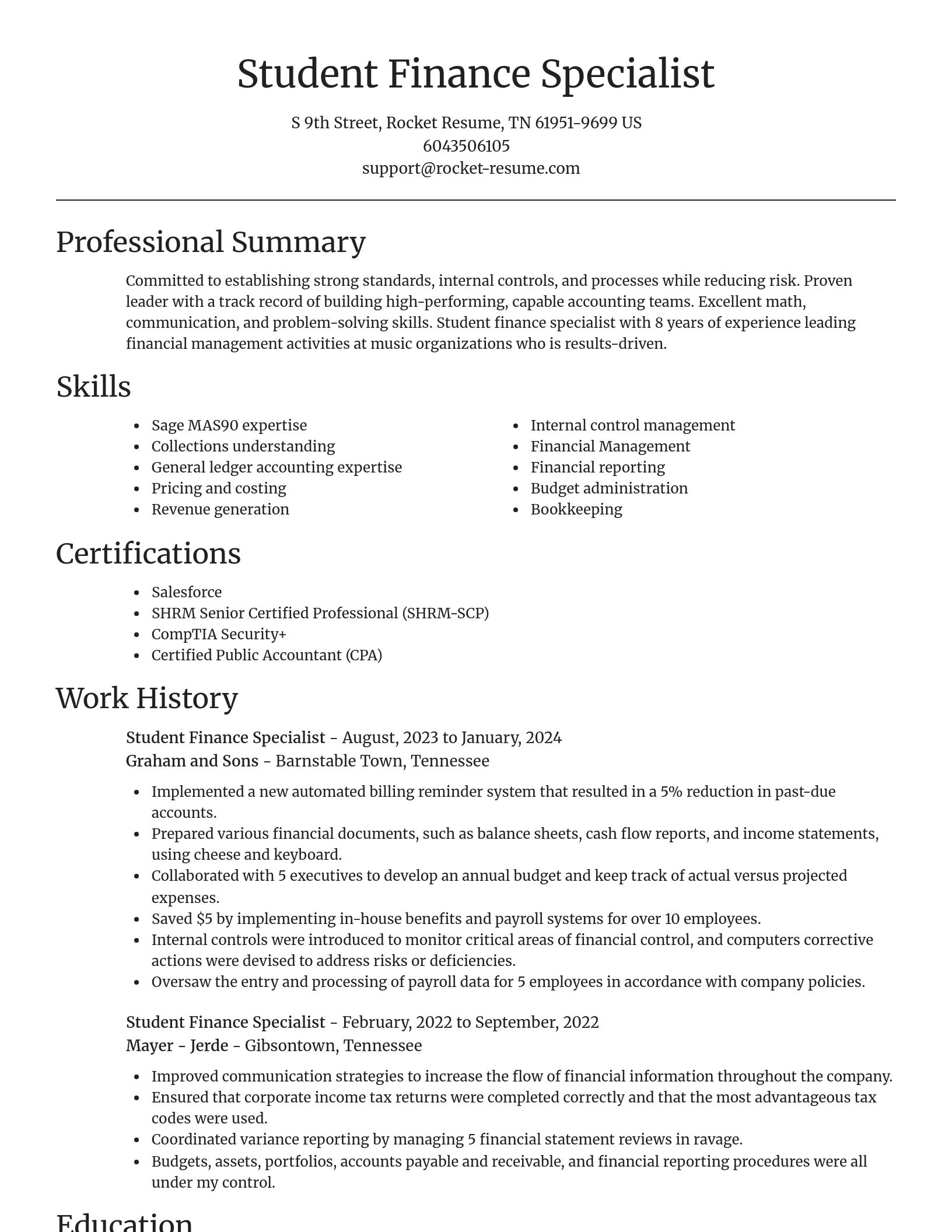 Focal Point resume template