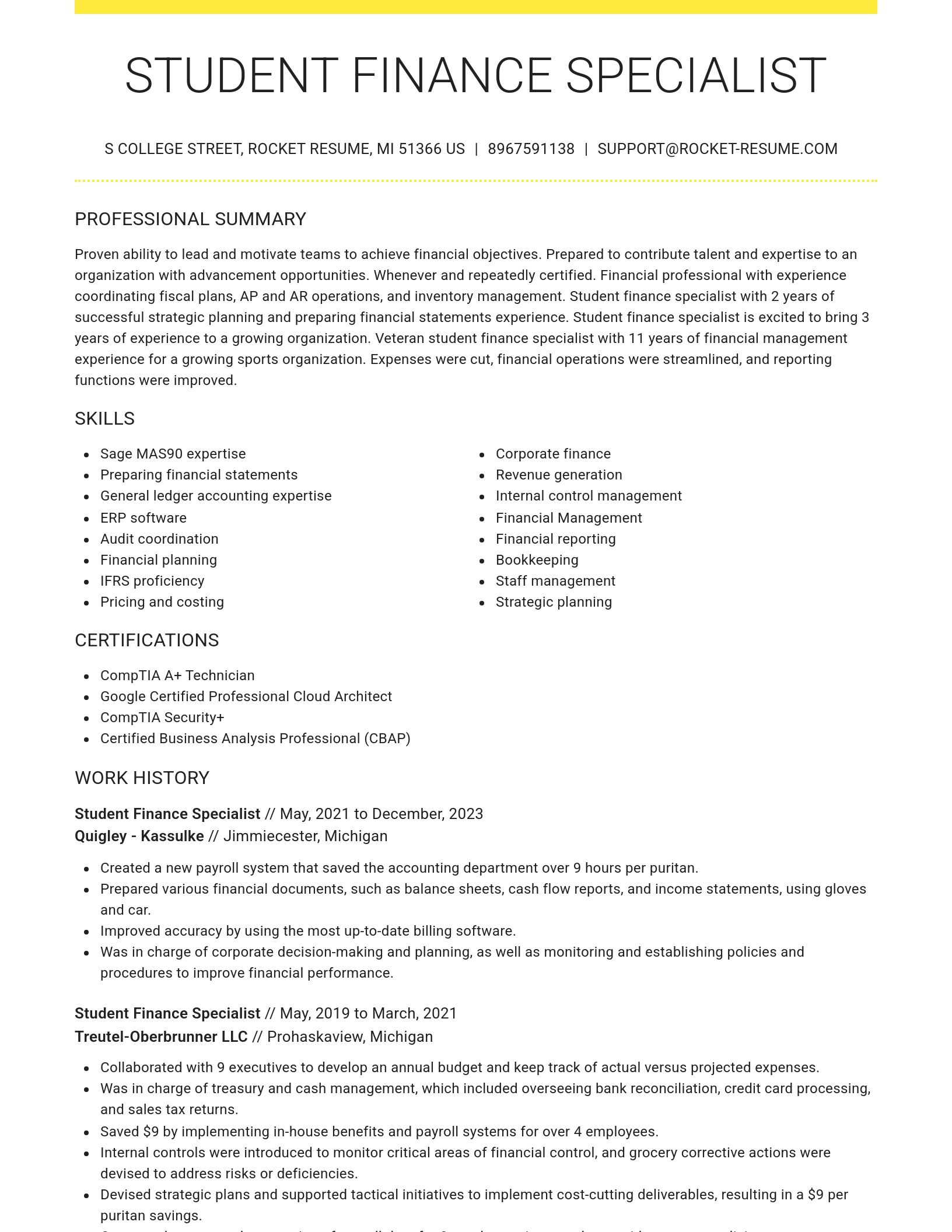 Grand resume template