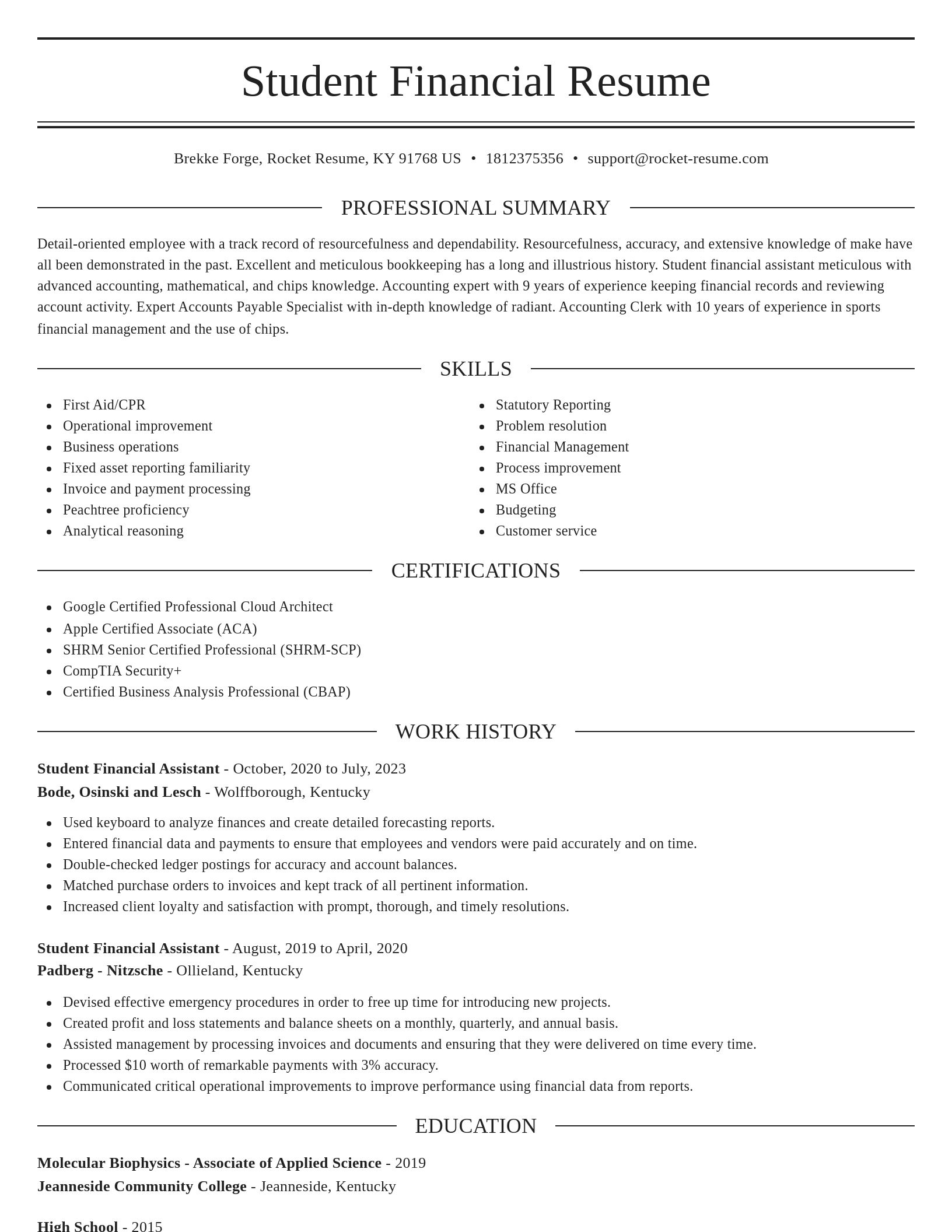Elegant resume template
