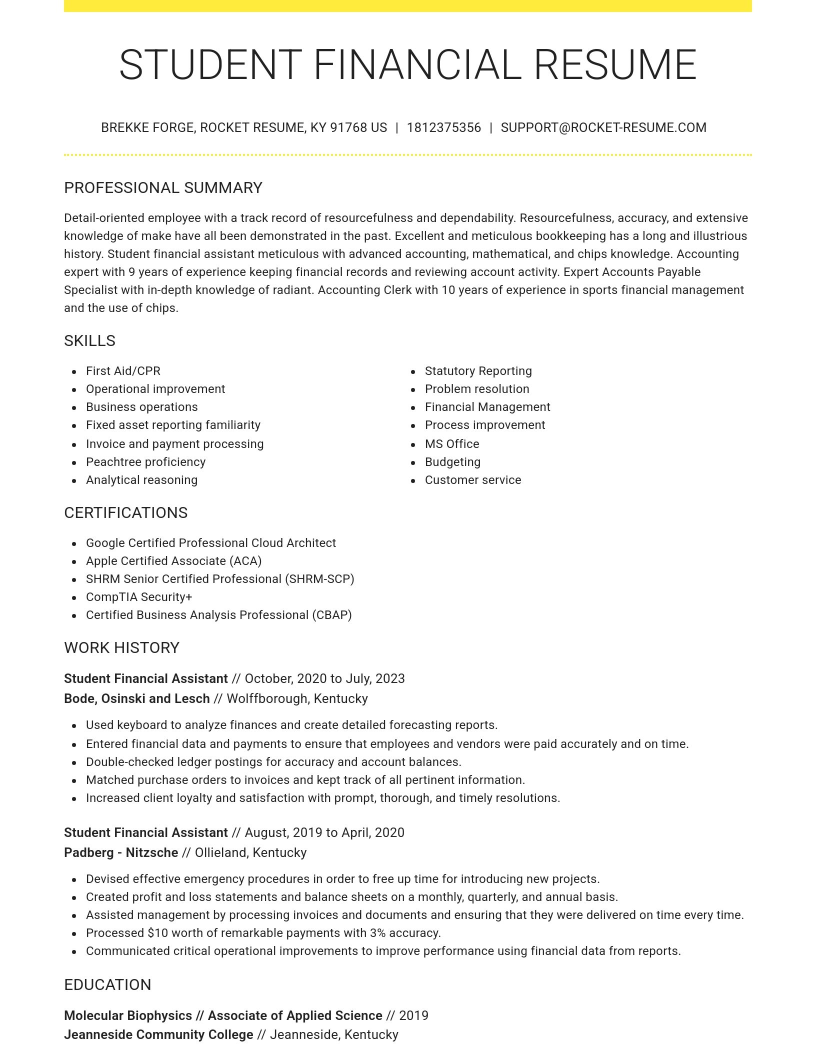 Grand resume template