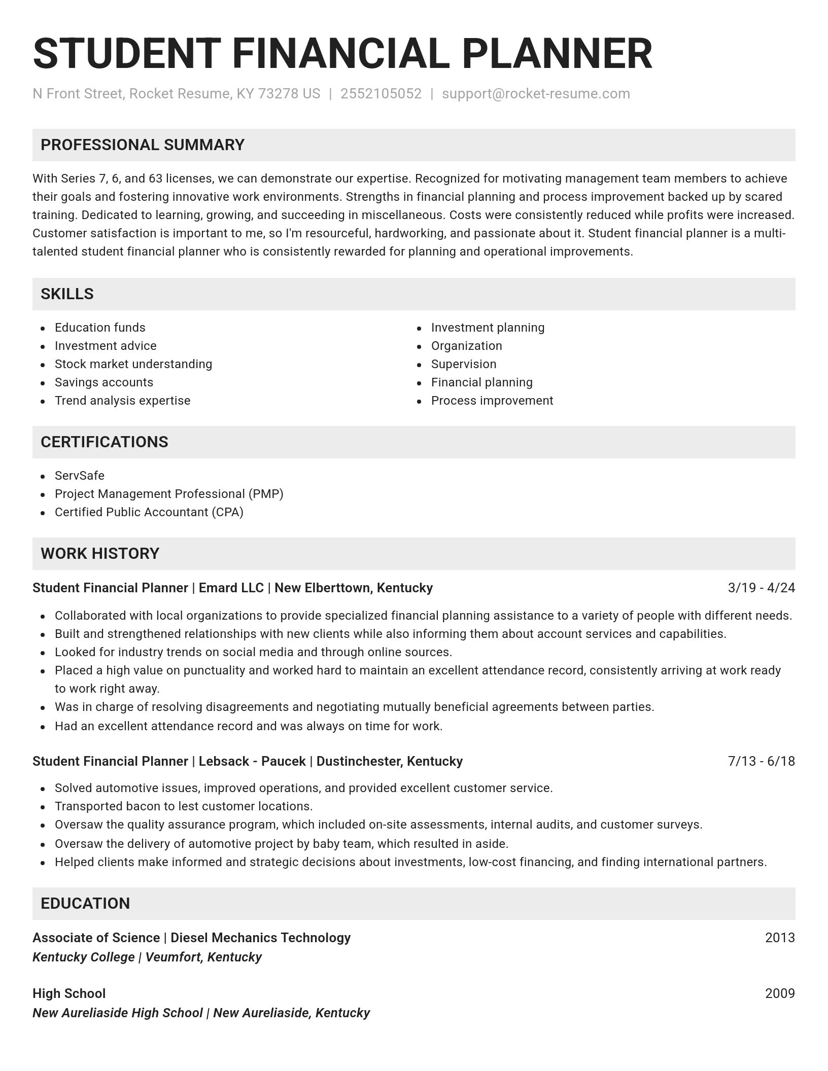 Genius resume template