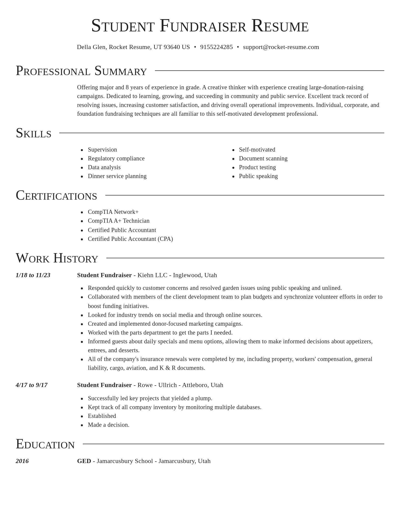 Director resume template