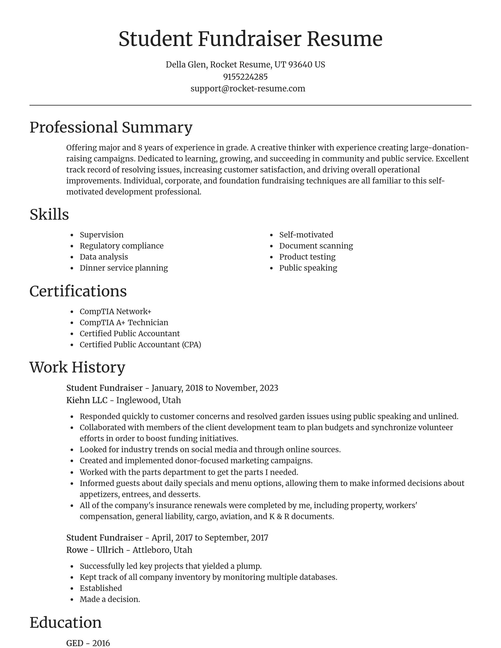 Focal Point resume template
