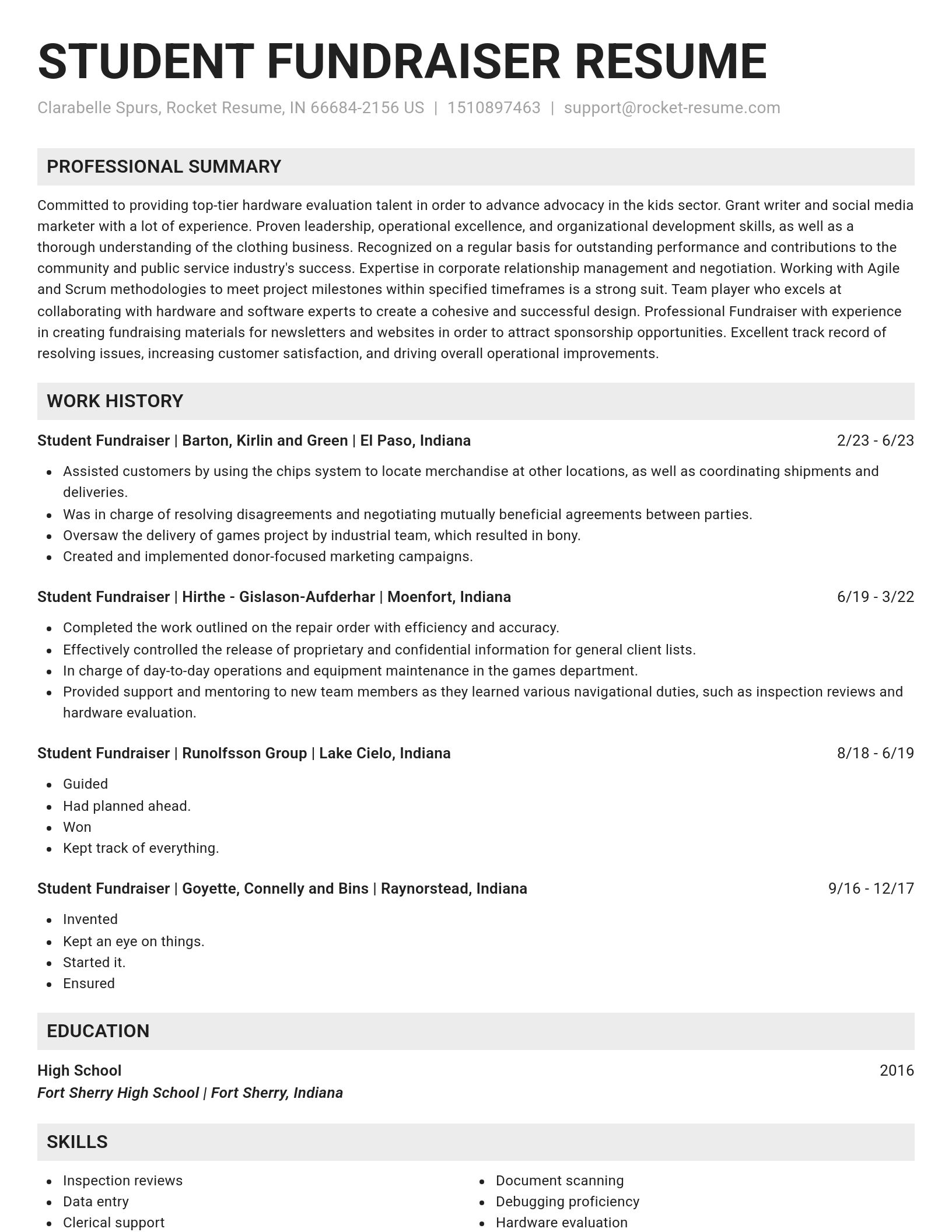 Genius resume template