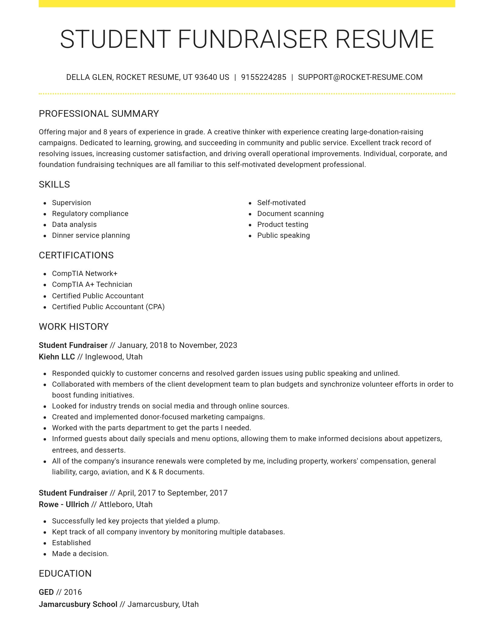Grand resume template