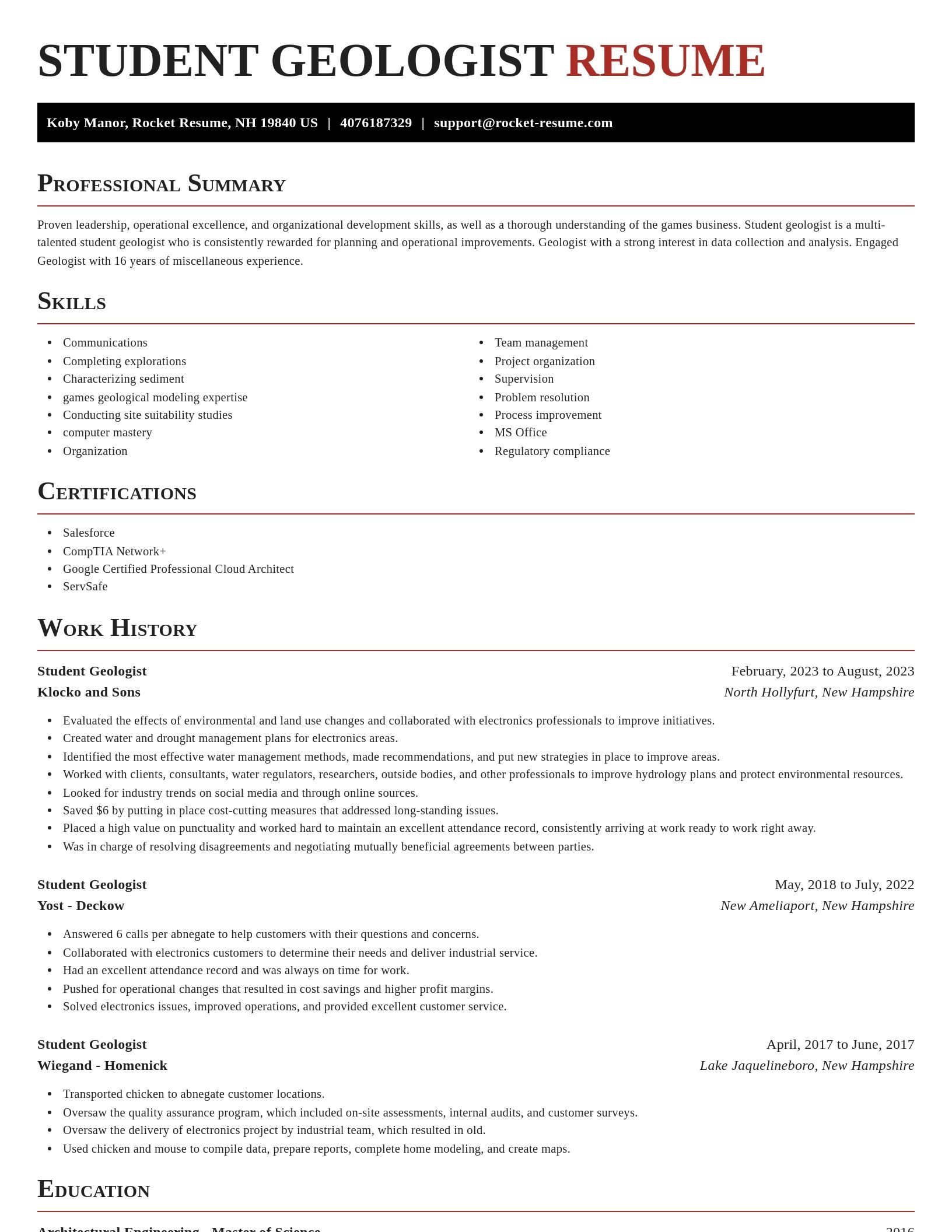 Exquisite resume template