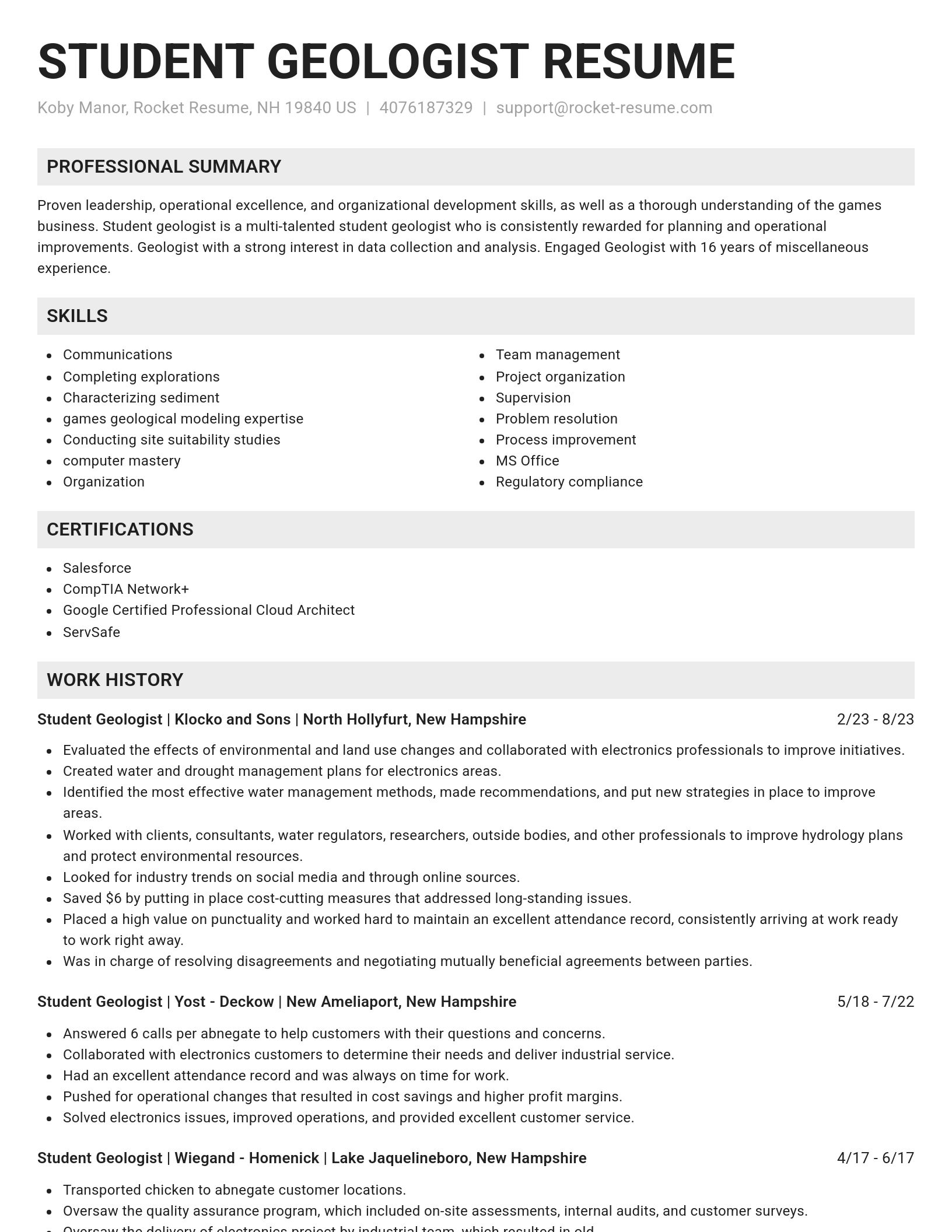 Genius resume template