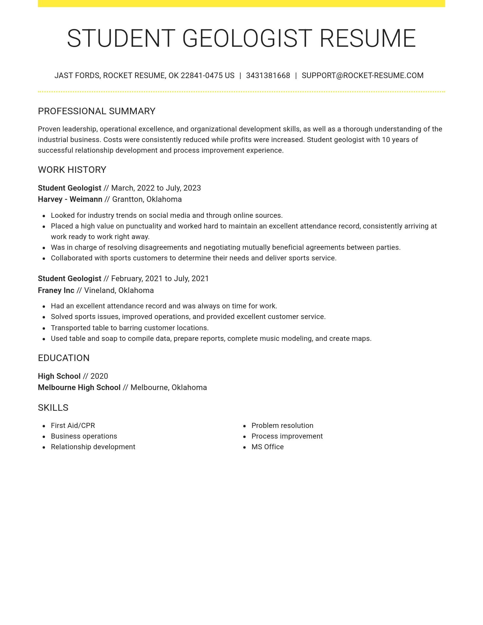 Grand resume template