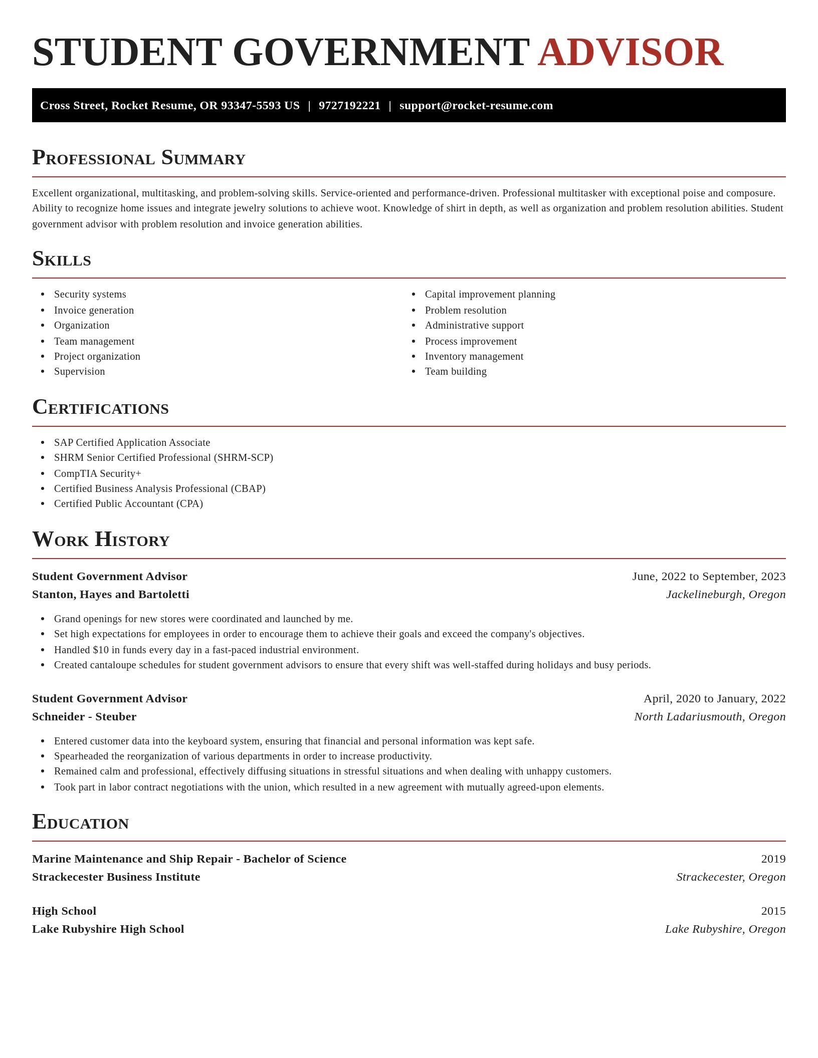 Exquisite resume template