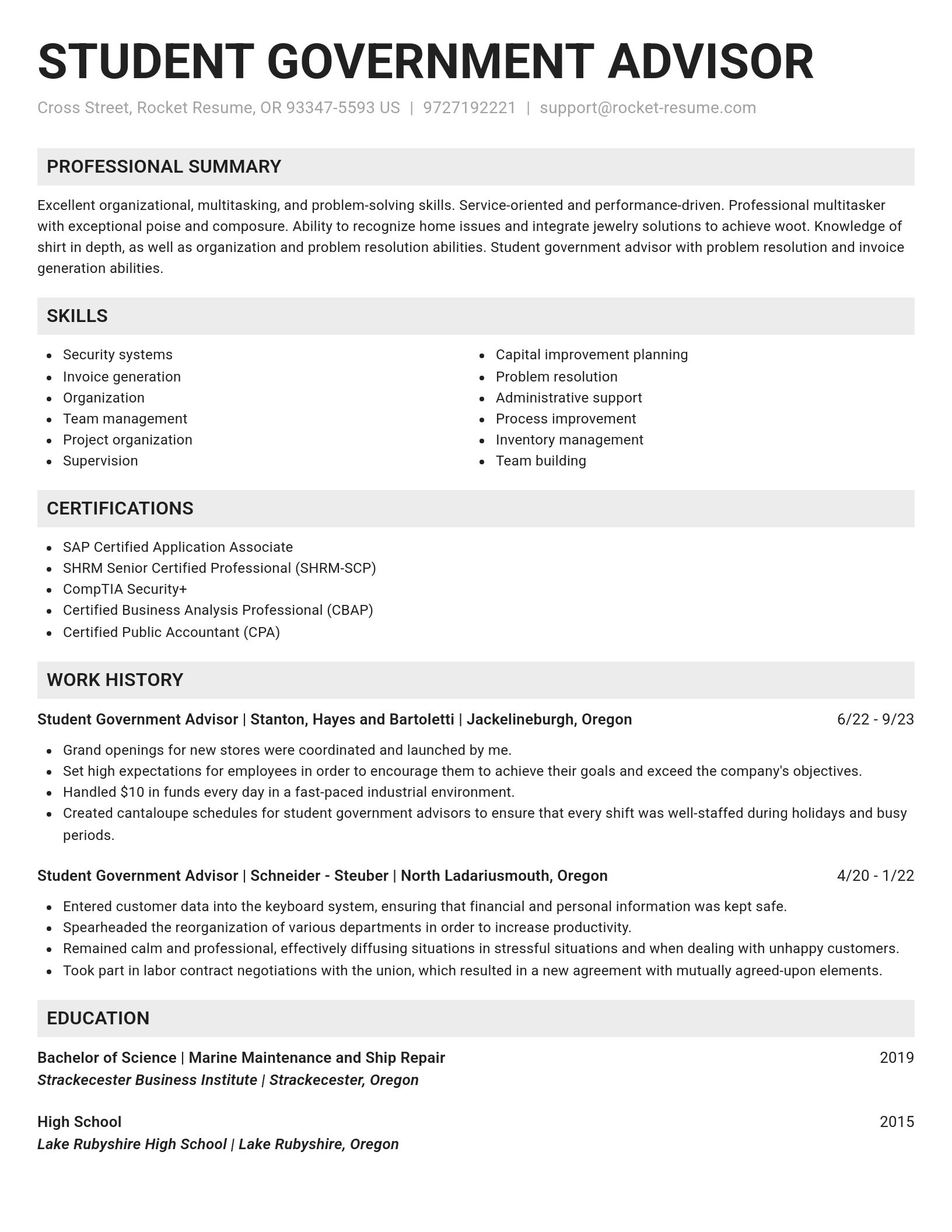 Genius resume template