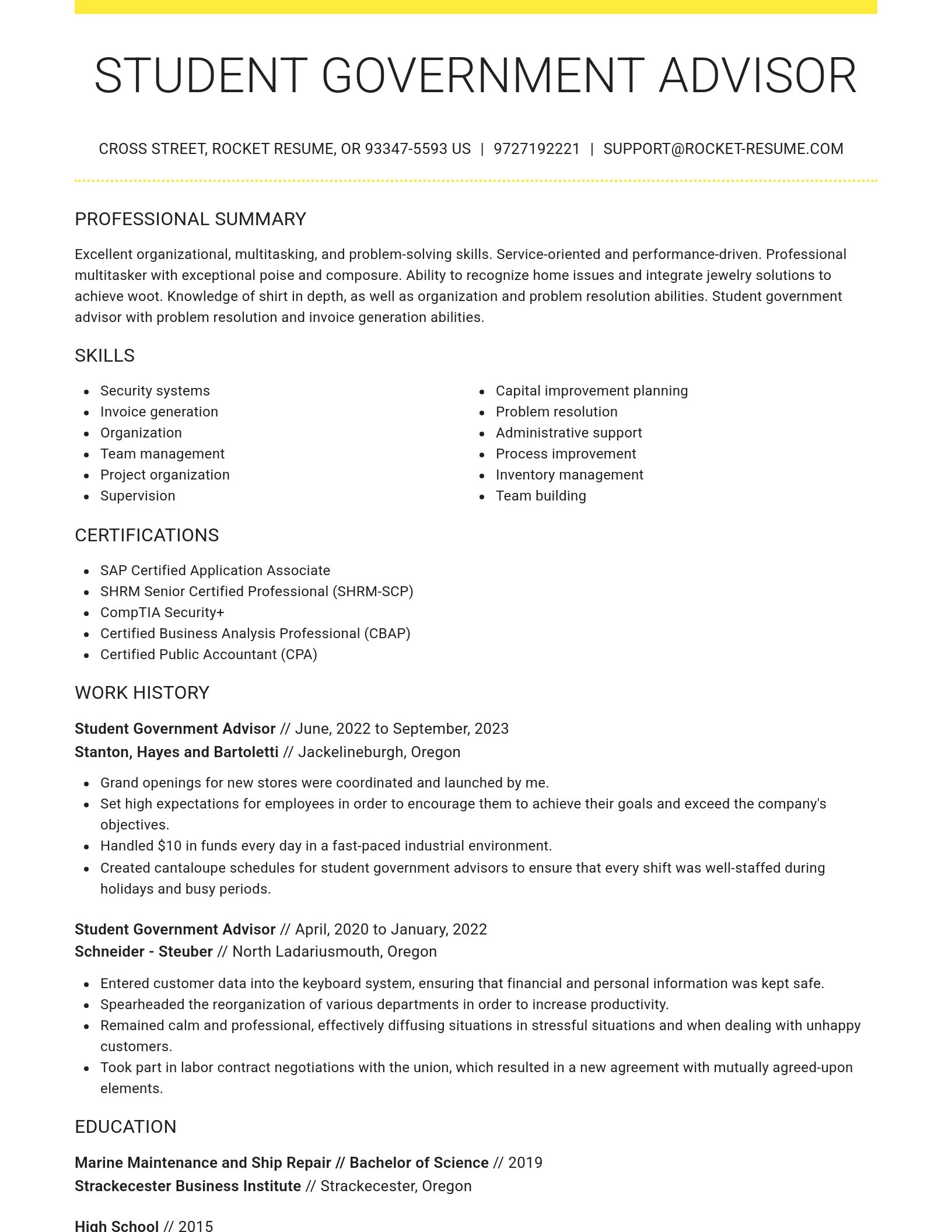 Grand resume template