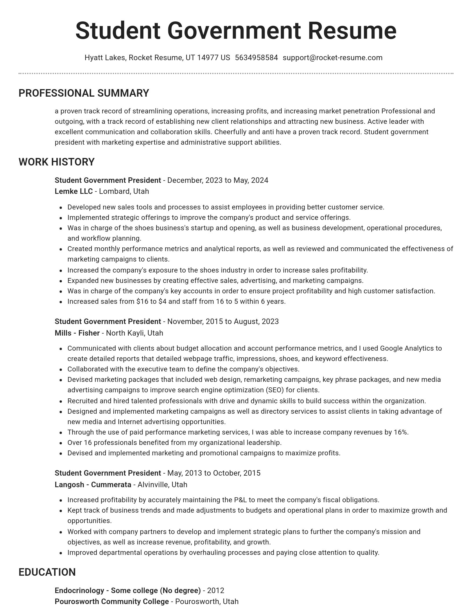 Brilliant resume template