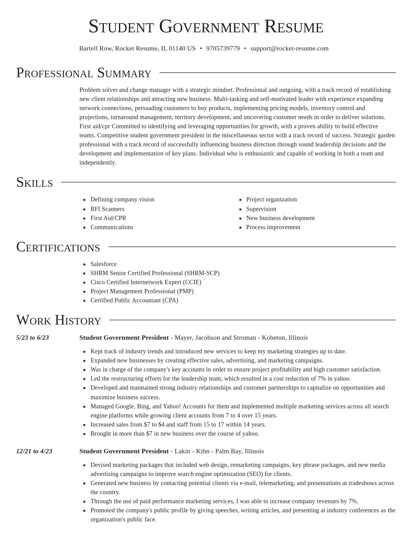 Director resume template
